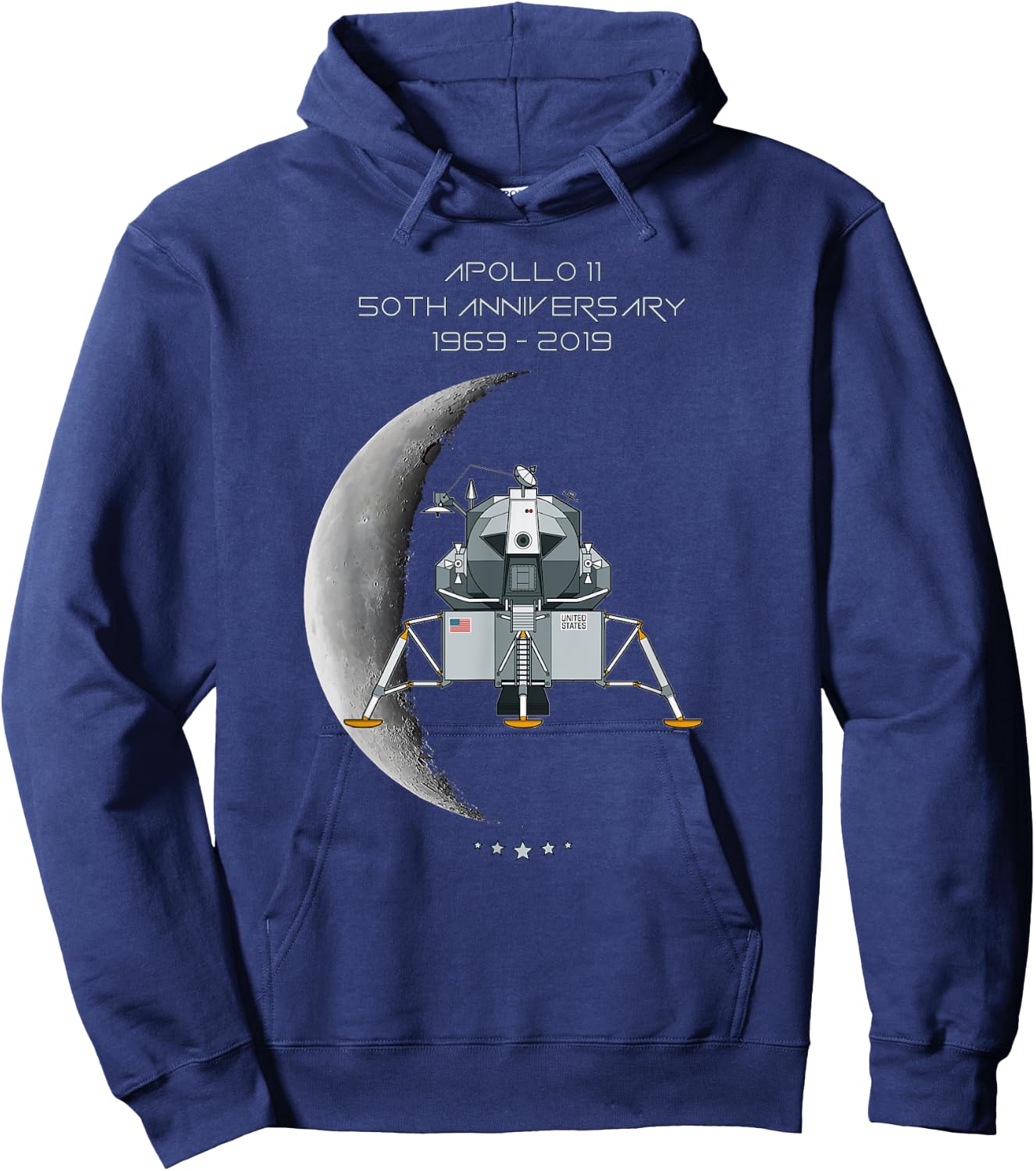 Apollo 11 50Th Anniversary Lunar Module Moon The Eagle Shirt Hoodie - Hoodie | Navy