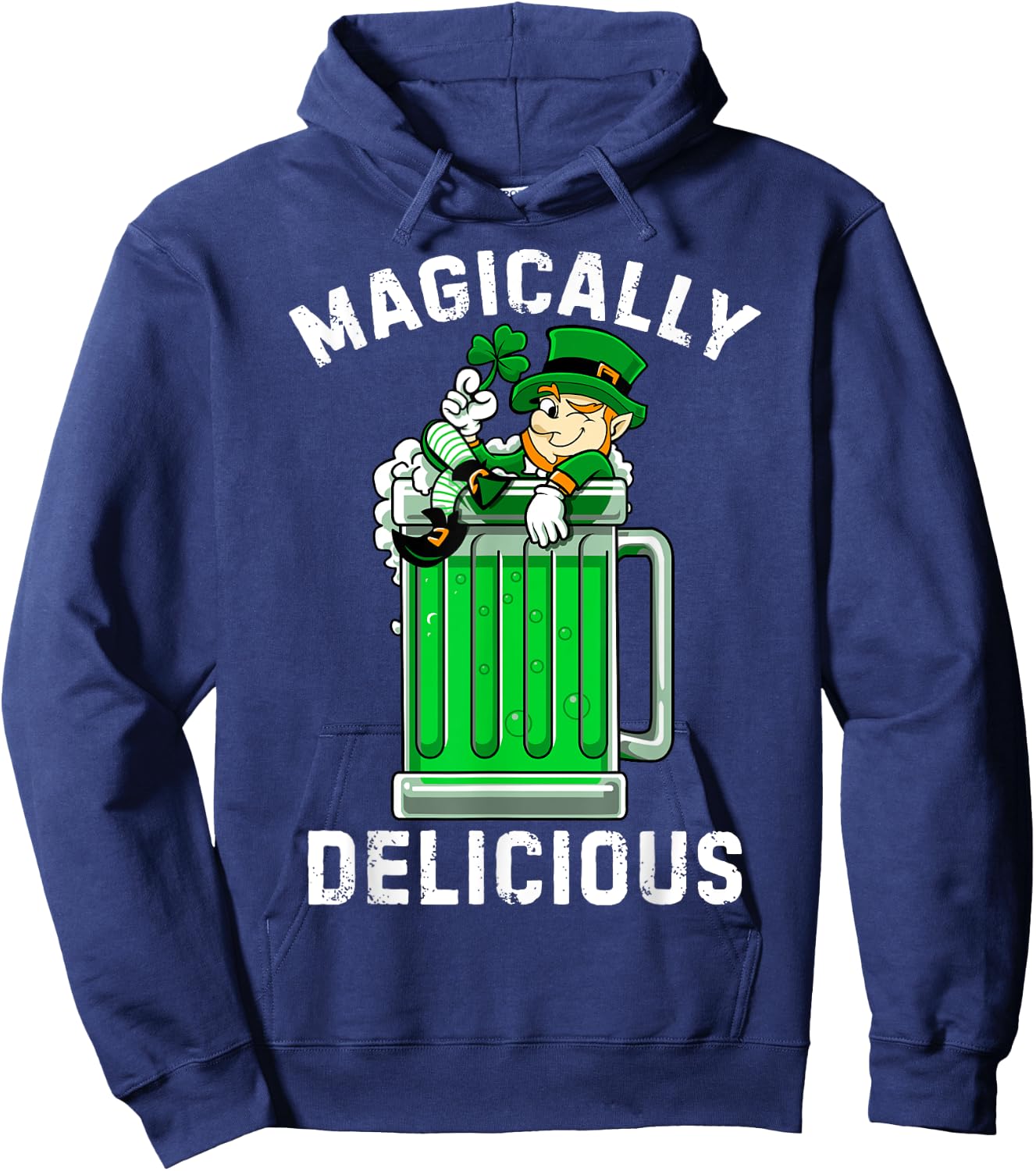 Magically Delicious Shirt St Patricks Day Drinking Beer Hoodie - Hoodie | Navy