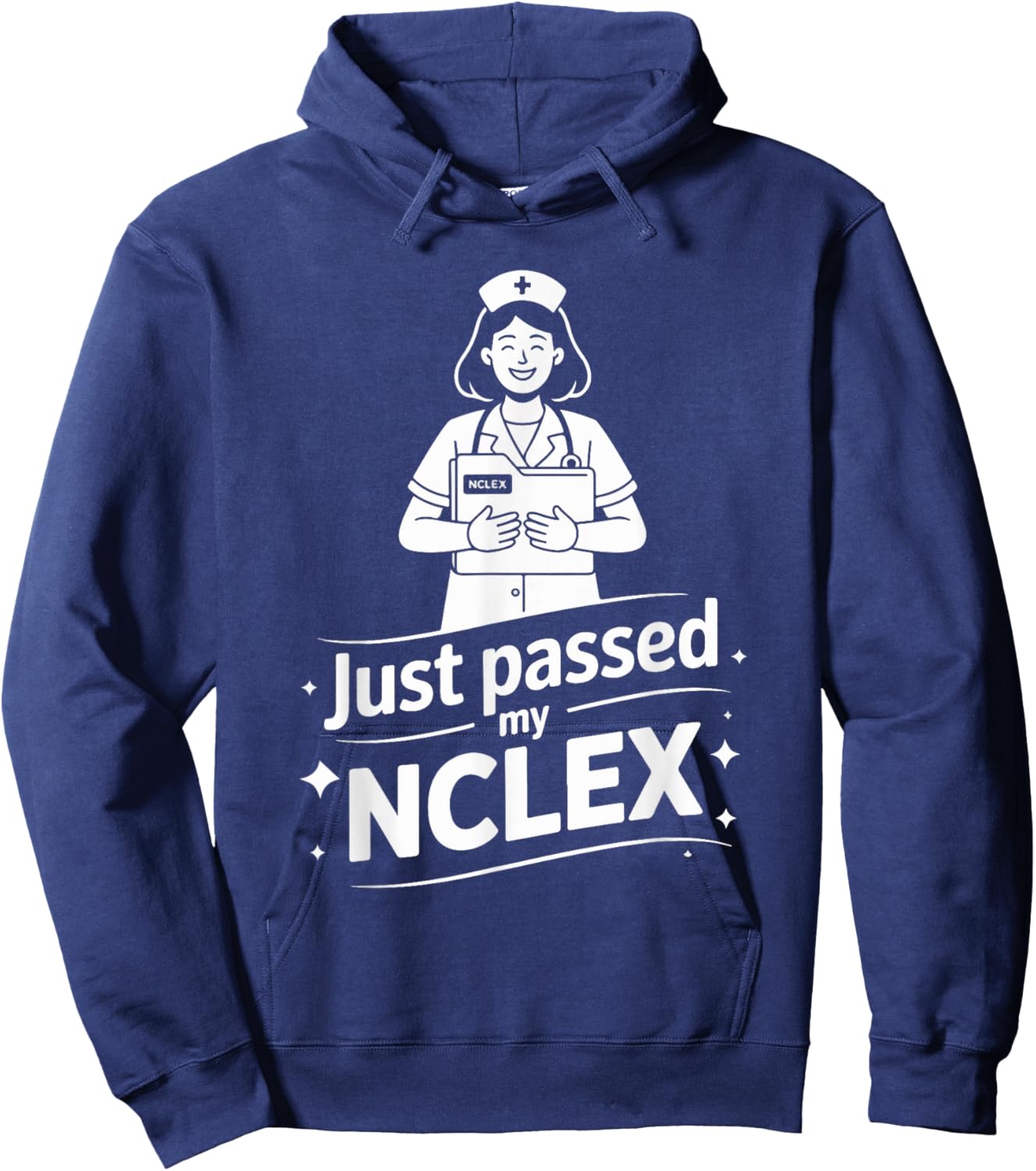 Just Passed My NCLEX Nurse Joyful Hoodie - Hoodie | Navy