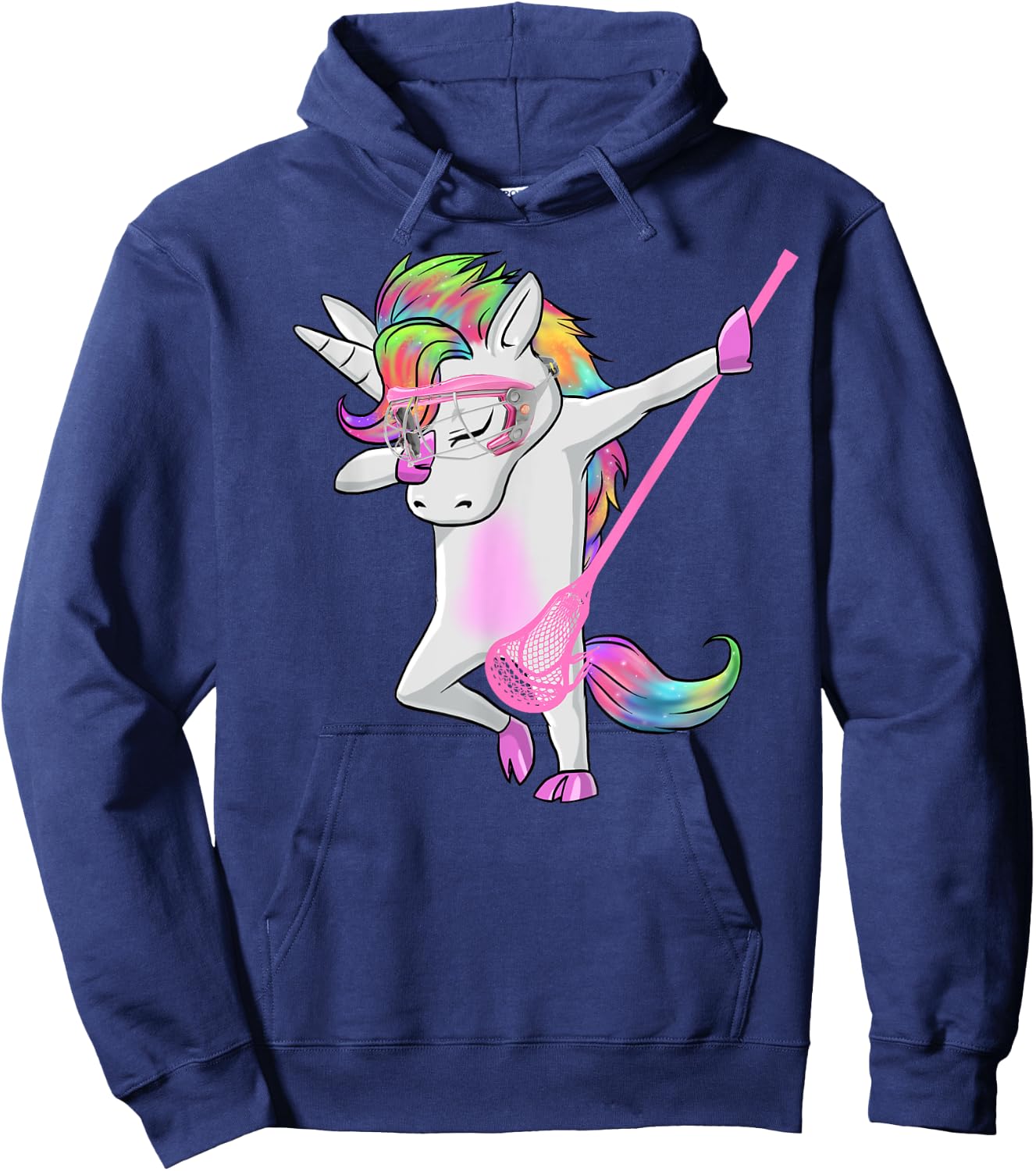 reLAX unicorn dab youth lacrosse Lacrosse funny Hoodie - Hoodie | Navy