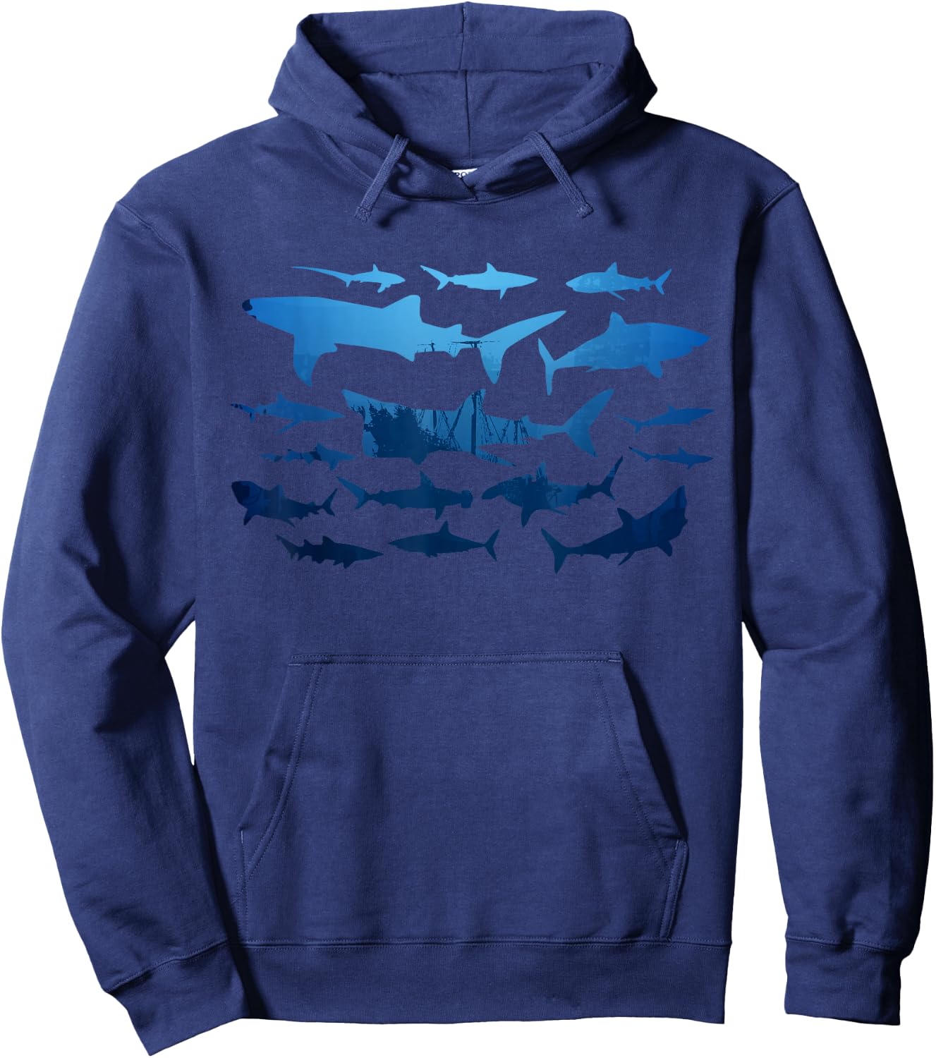 Artistic Shark (Sunken Ship) Hoodie - Hoodie | Navy