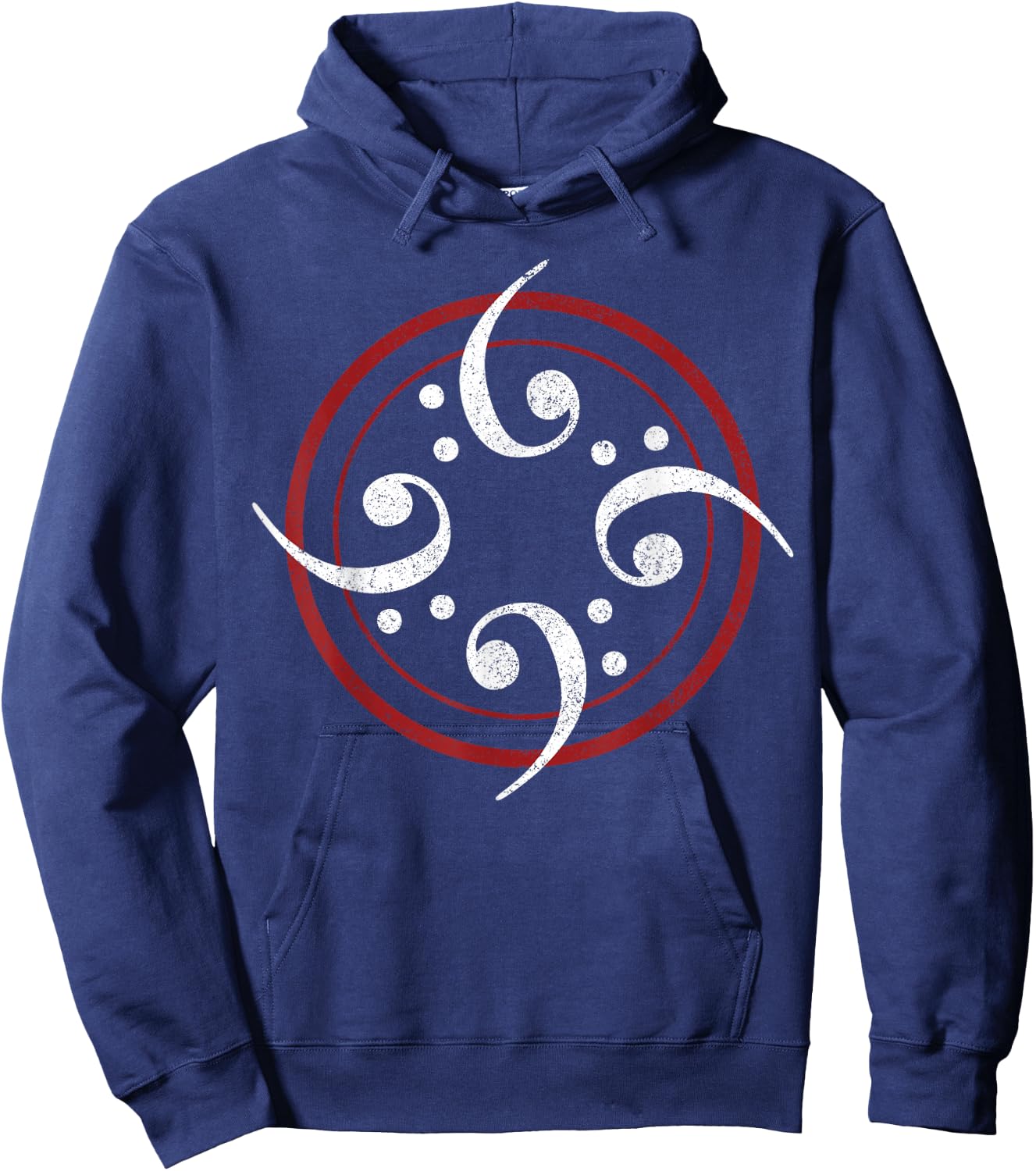 Bass Clef - Bass Guitar Player Bassist Shirt Gift Hoodie - Hoodie | Navy