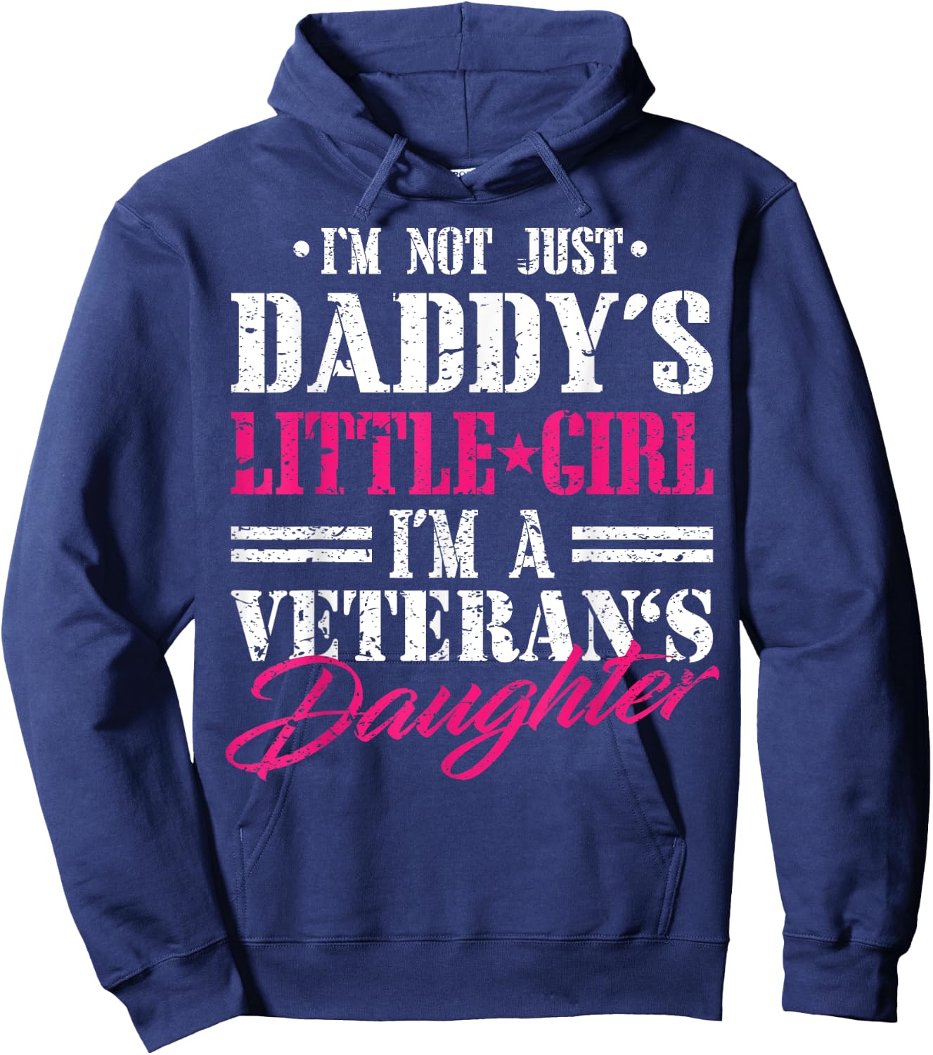 Daddys Little Girl Veteran Dad Veterans Day Gift Shirt Hoodie - Hoodie | Navy