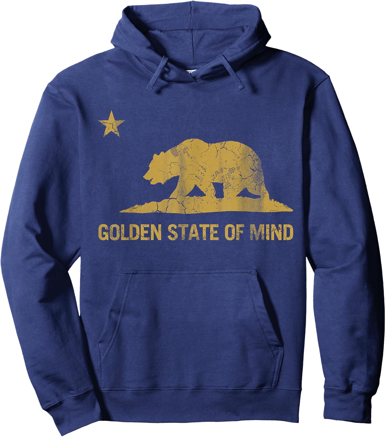 California Golden State Of Mind Retro Fade Hoodie - Hoodie | Navy