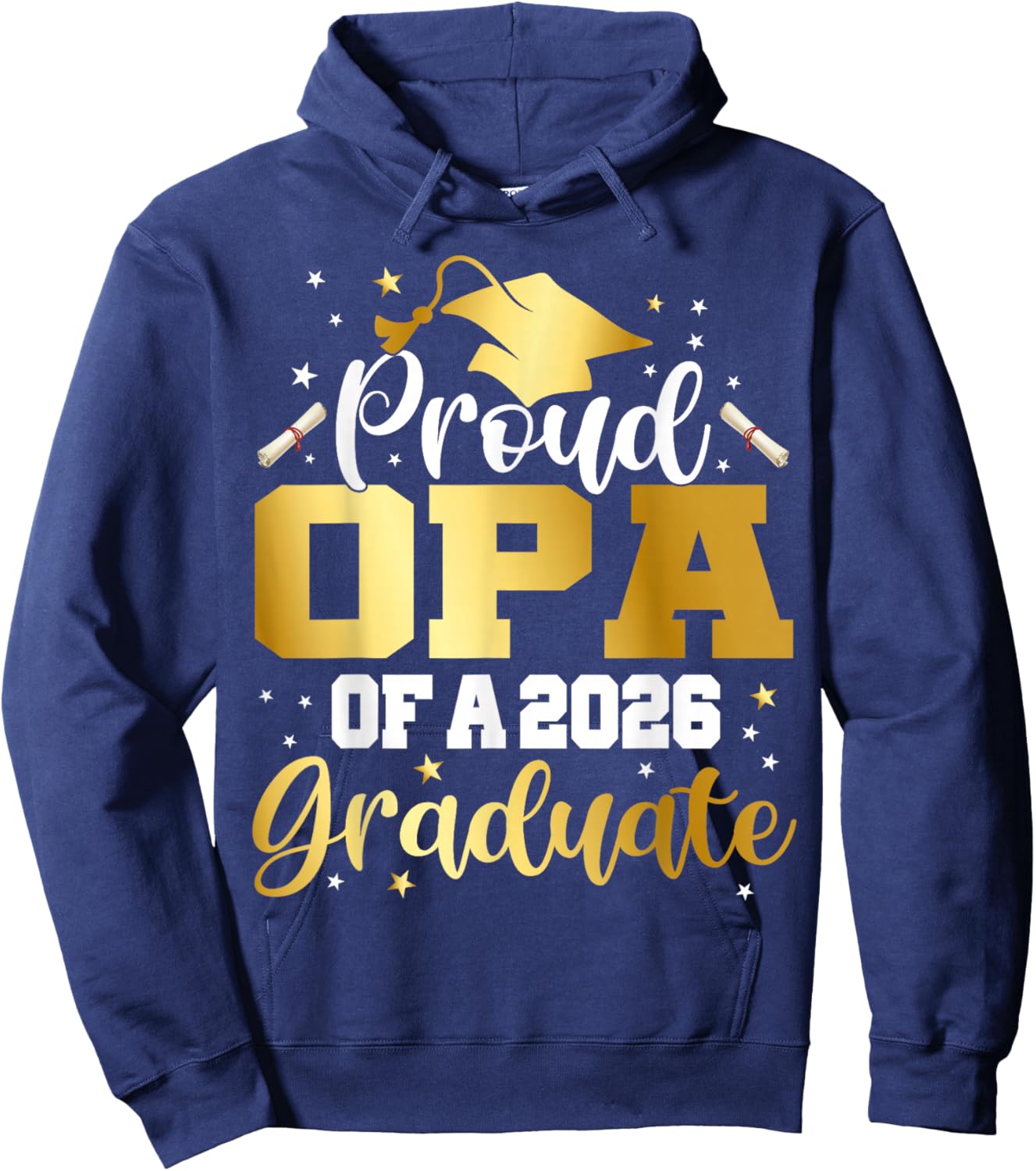 Opa Senior 2026 Proud Opa of A Class of 2026 Graduate Hoodie - Hoodie | Navy