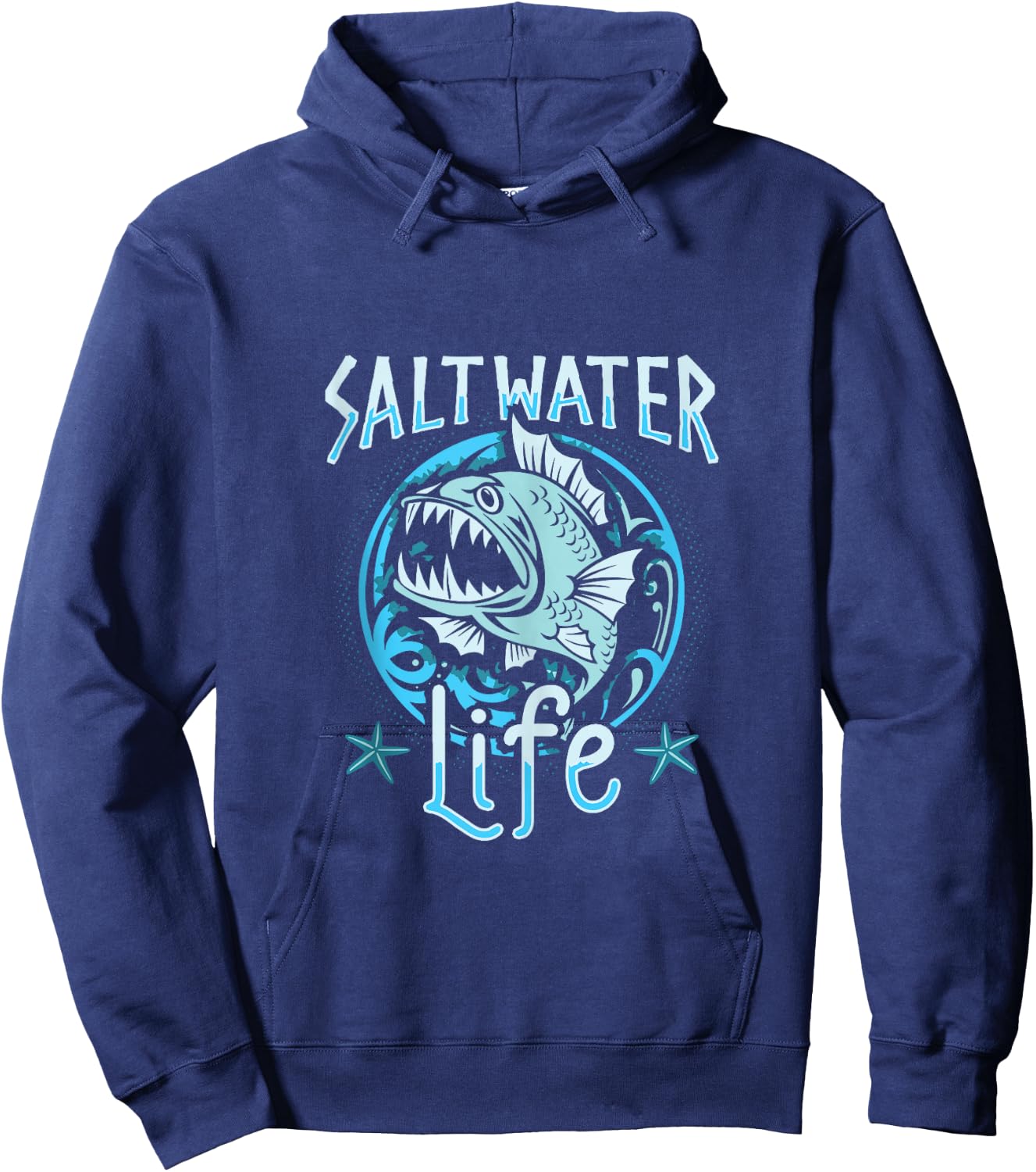 Saltwater Life Fishing Hoodie - Hoodie | Navy