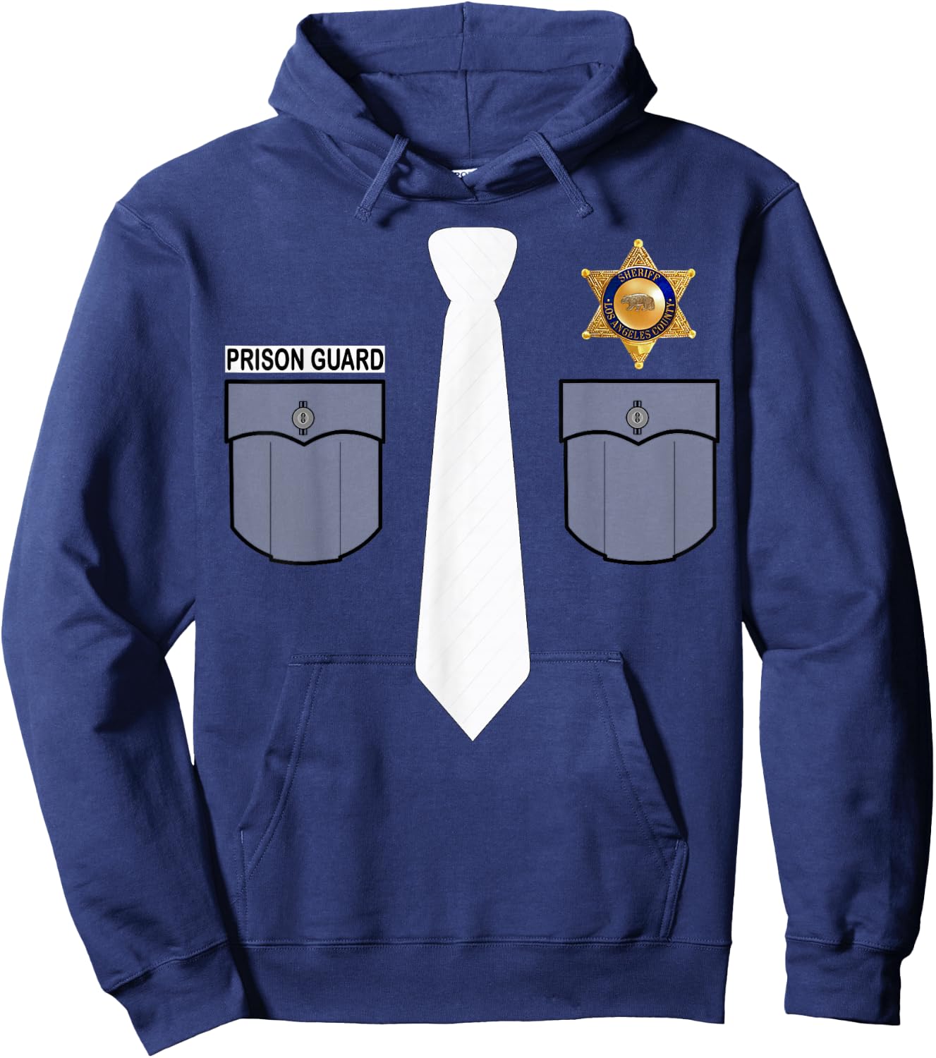 Prison Guard Correctional Officer Police Costume Funny Hoodie - Hoodie | Navy