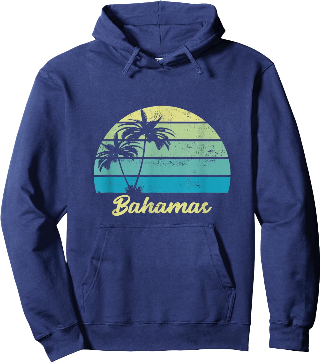 Bahamas Souvenir T Shirt Vacation Vintage Palm Hoodie - Hoodie | Navy