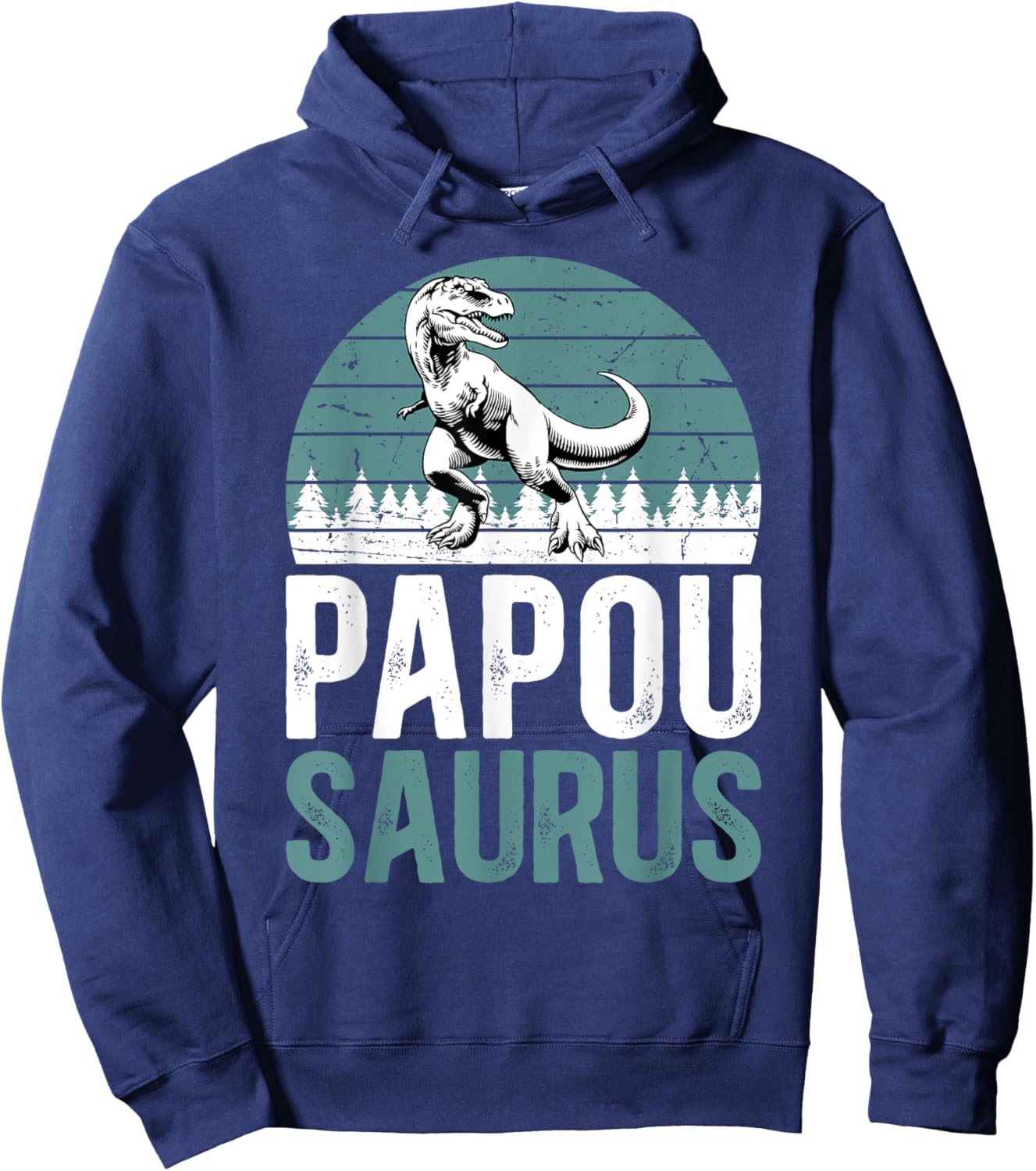 Papousaurus Papou Grandpa Papou Grandfather Hoodie - Hoodie | Navy