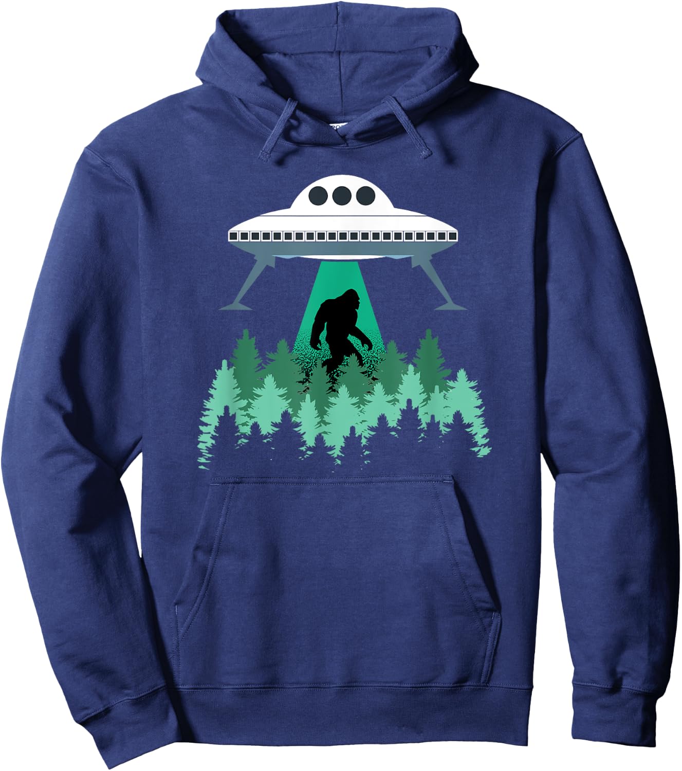 Bigfoot UFO Shirt Abduction Alien Conspiracy Gift Hoodie - Hoodie | Navy