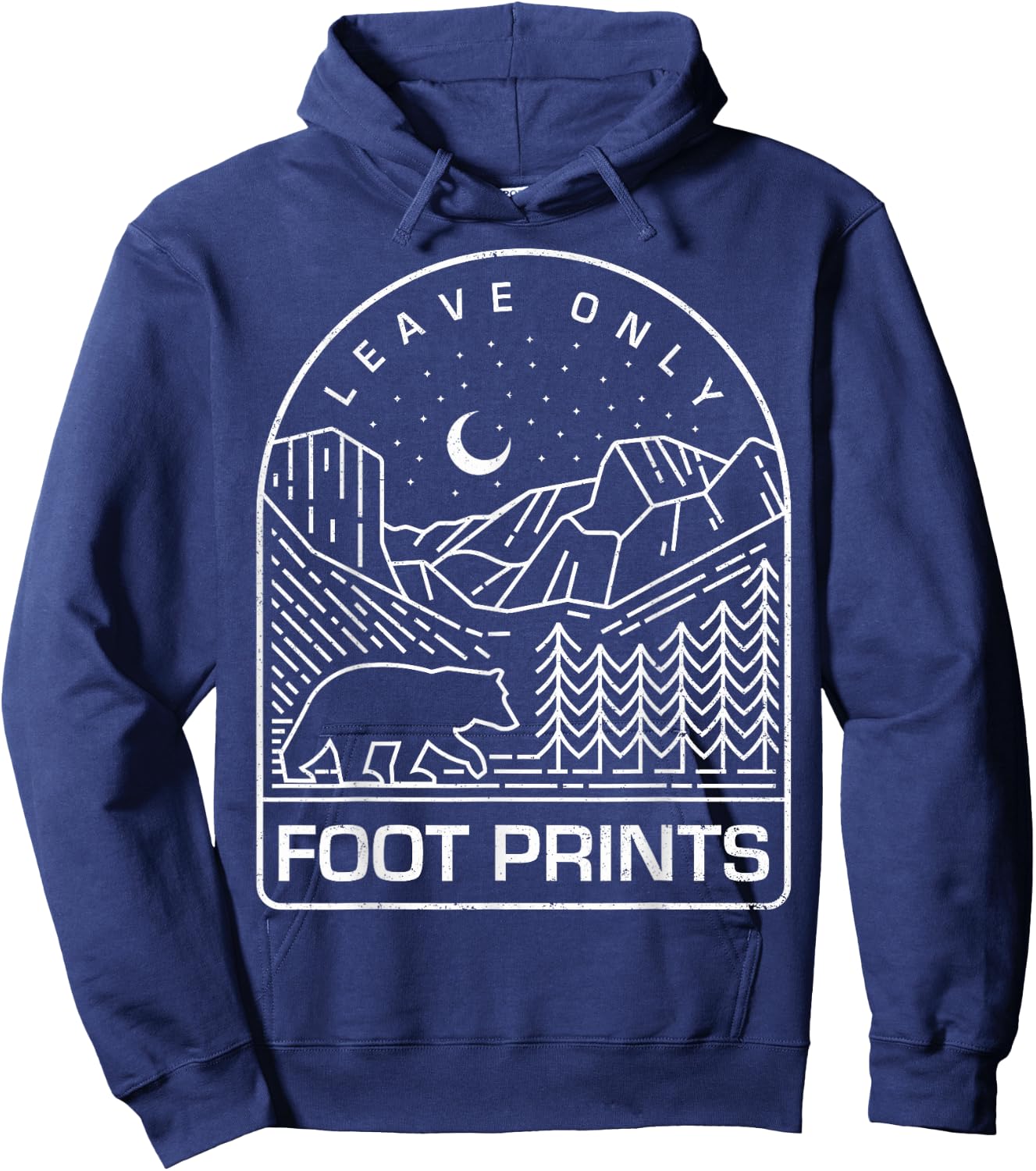 Leave Only Foot Prints Nature and National Park Hoodie - Hoodie | Navy