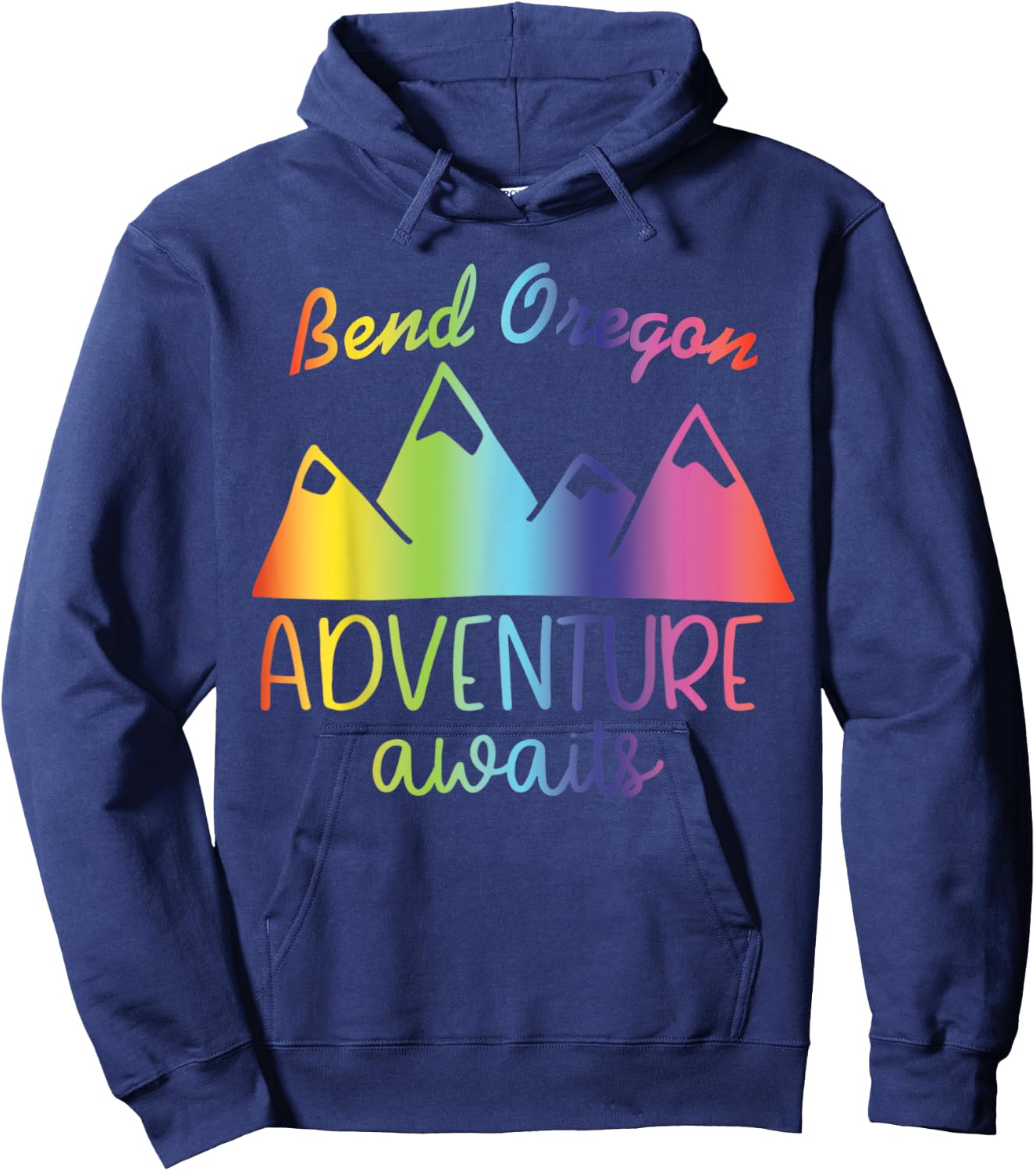 Bend Oregon - Adventure Awaits Hoodie - Hoodie | Navy