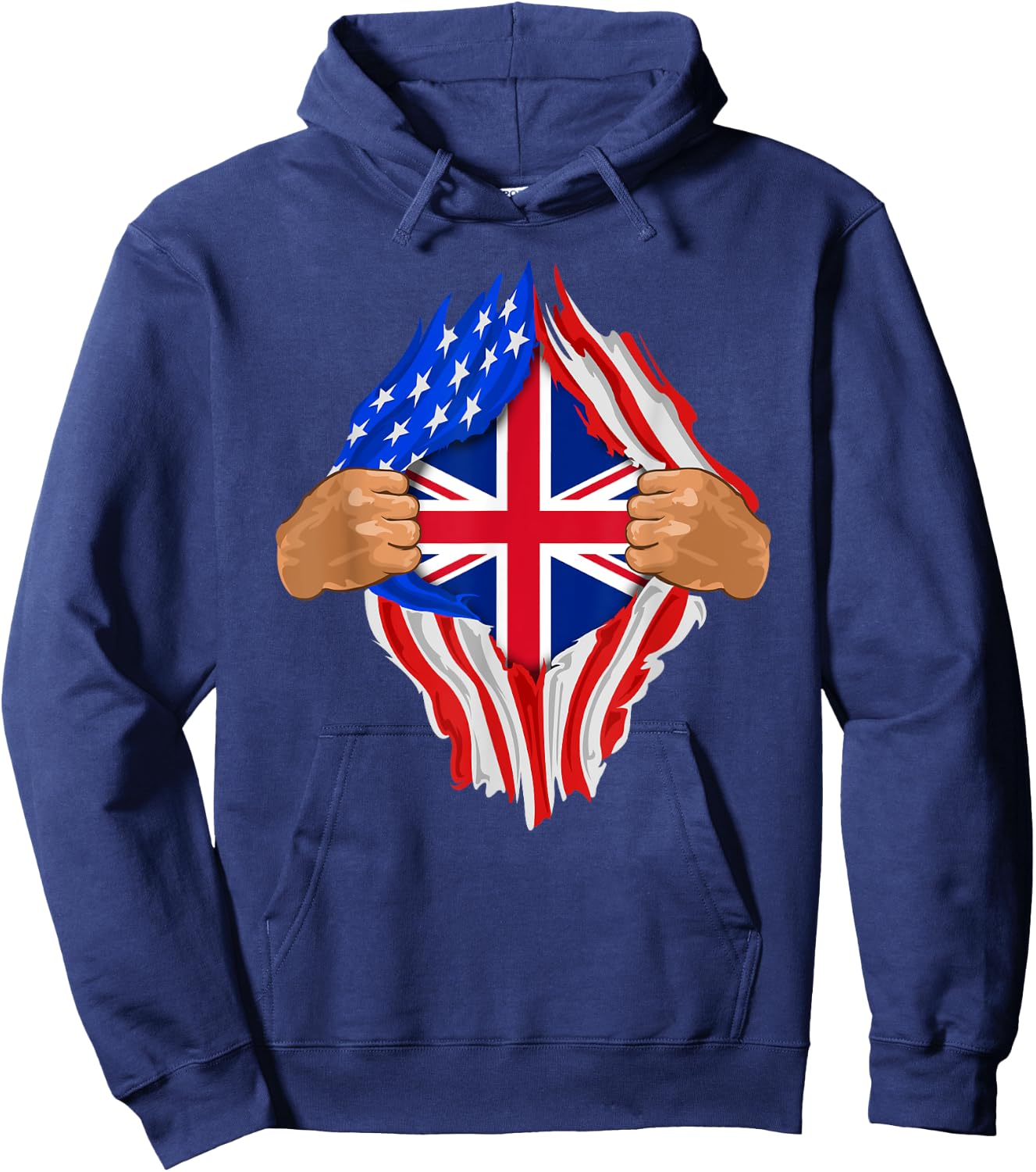 British Blood Inside Me | United Kingdom UK Flag Gift Hoodie - Hoodie | Navy