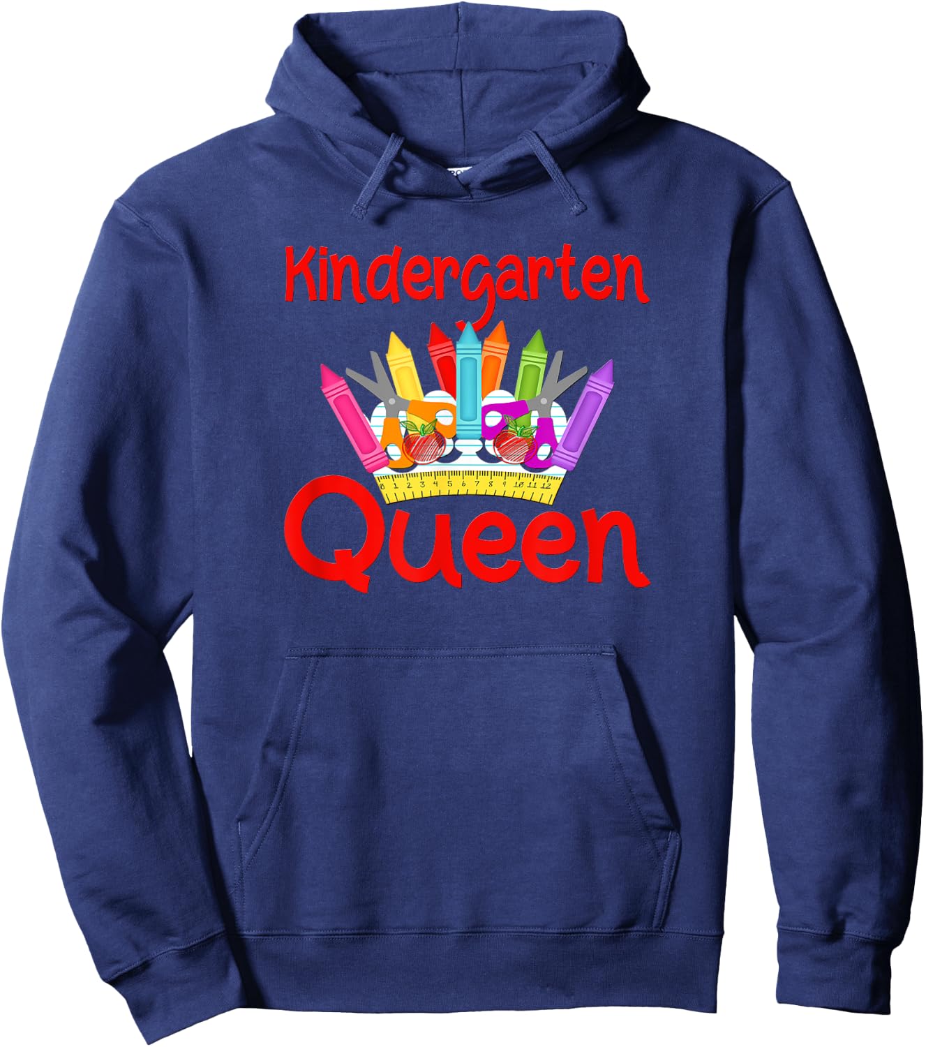Kindergarten Queen Back To School Hoodie - Hoodie | Navy