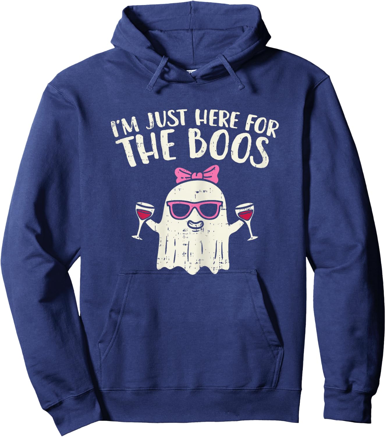 Im Just Here For The Boos Funny Halloween Costume Hoodie - Hoodie | Navy