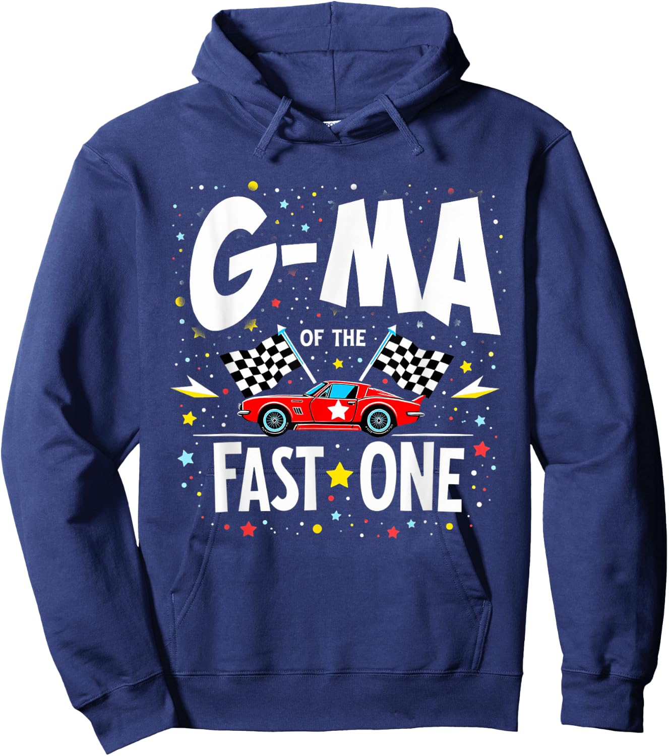 Car Racing 1st Birthday Grandma G-Ma Of The Fast One Hoodie - Hoodie | Navy