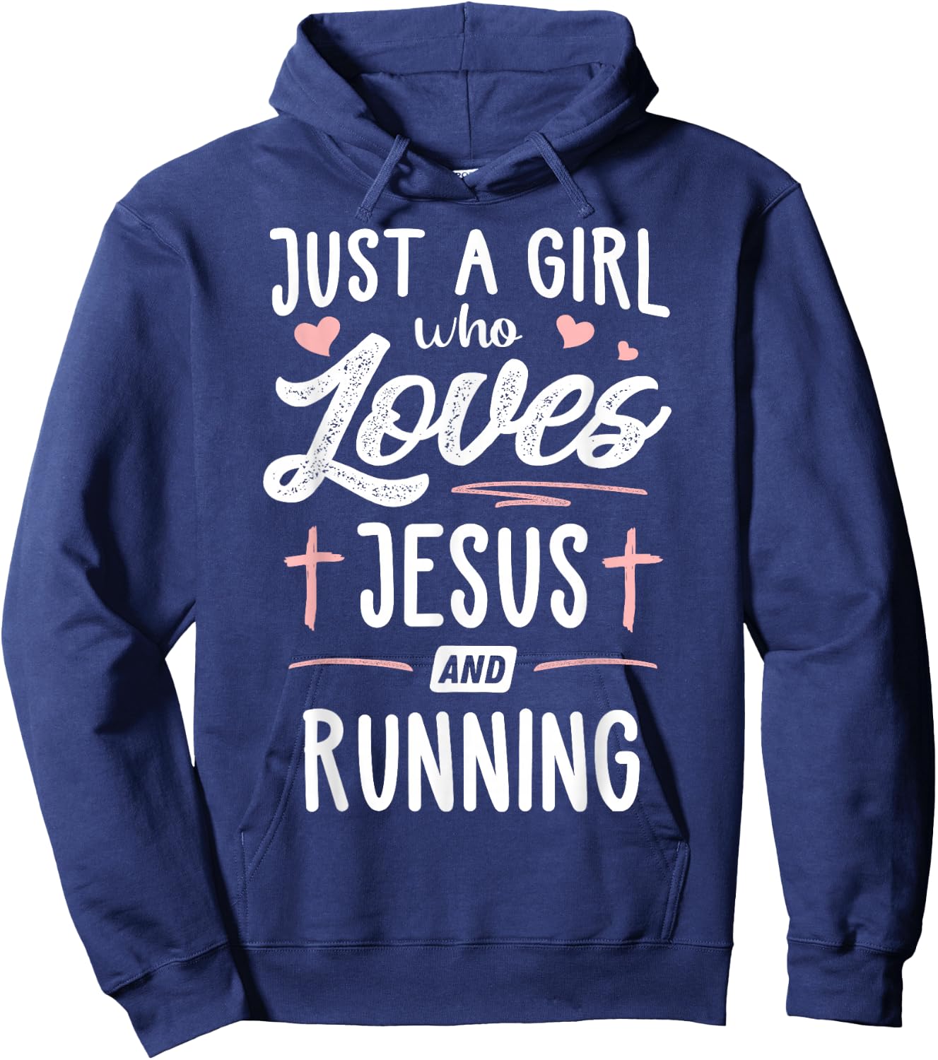 Just A Girl Who Loves Jesus and Running Gift Women Hoodie - Hoodie | Navy