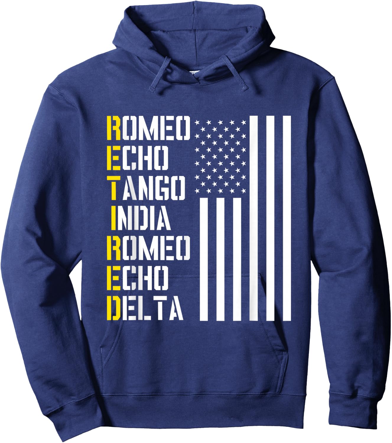 Military, Police, Pilot Retirement Design Phonetic Alphabet Hoodie - Hoodie | Navy