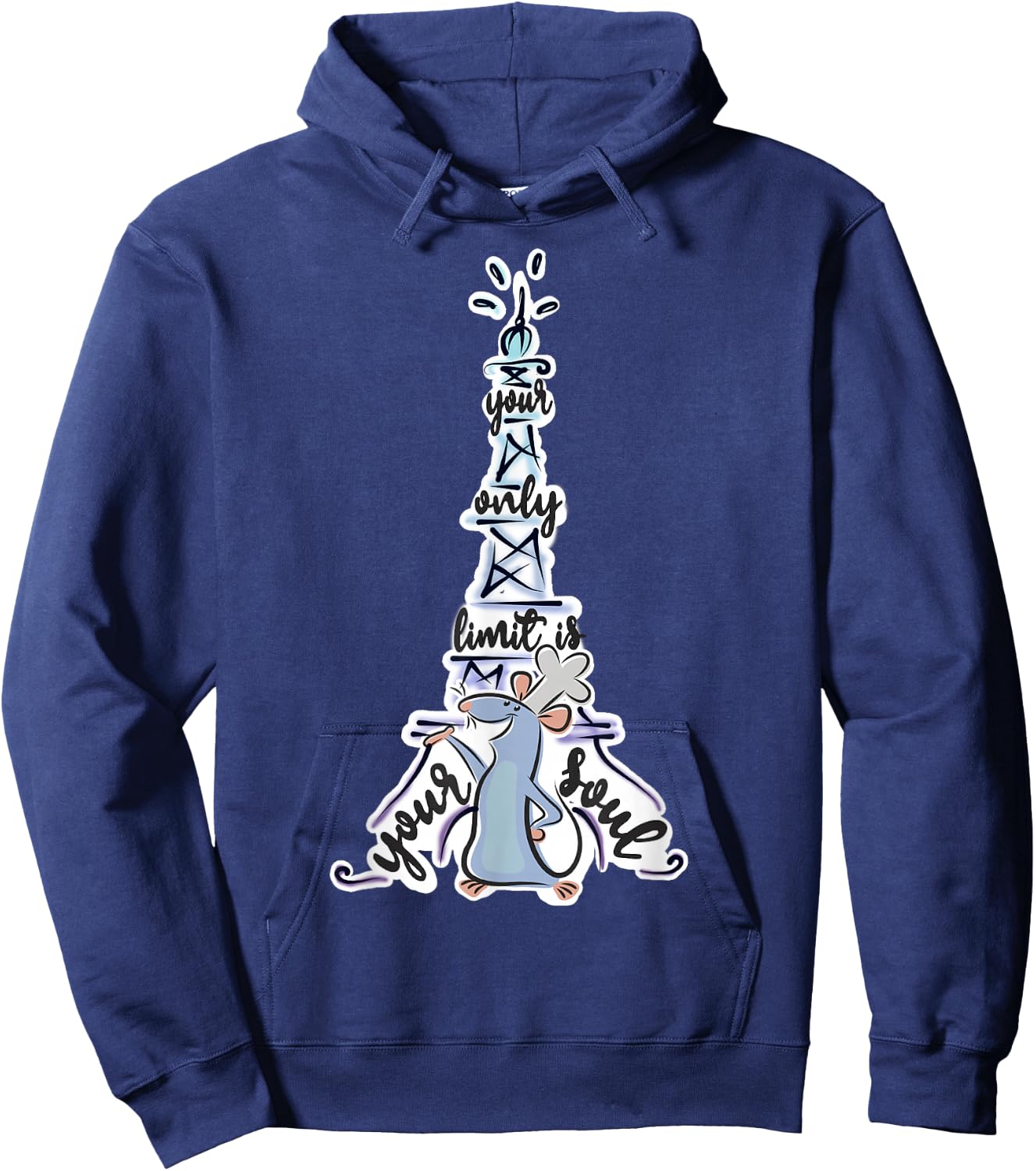 Disney Pixar Ratatouille Remy Your Only Limit is Your Soul Small Hoodie - Hoodie | Navy