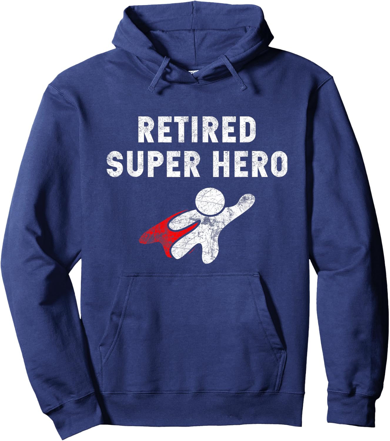 Retired Super Hero T Shirt - Fun Retirement Gifts Hoodie - Hoodie | Navy