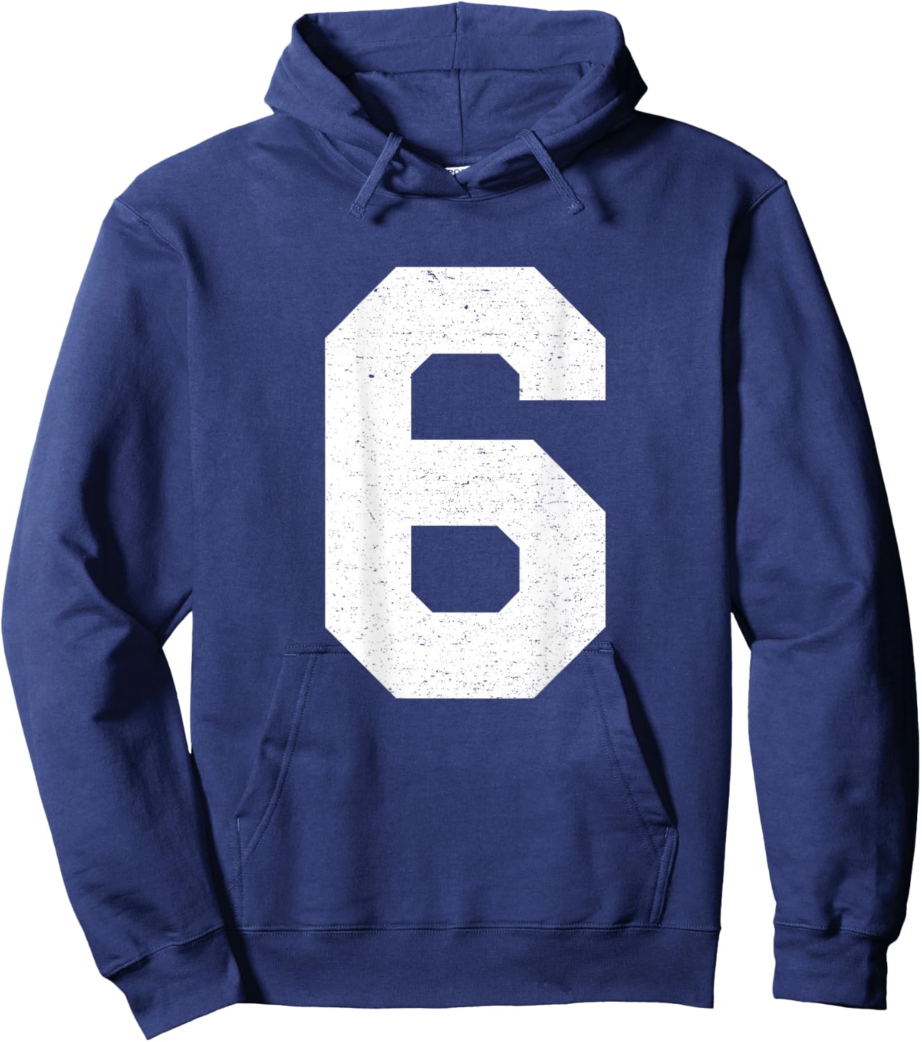 #6 Jersey Uniform Varsity Sports Number, 6th Birthday Hoodie - Hoodie | Navy