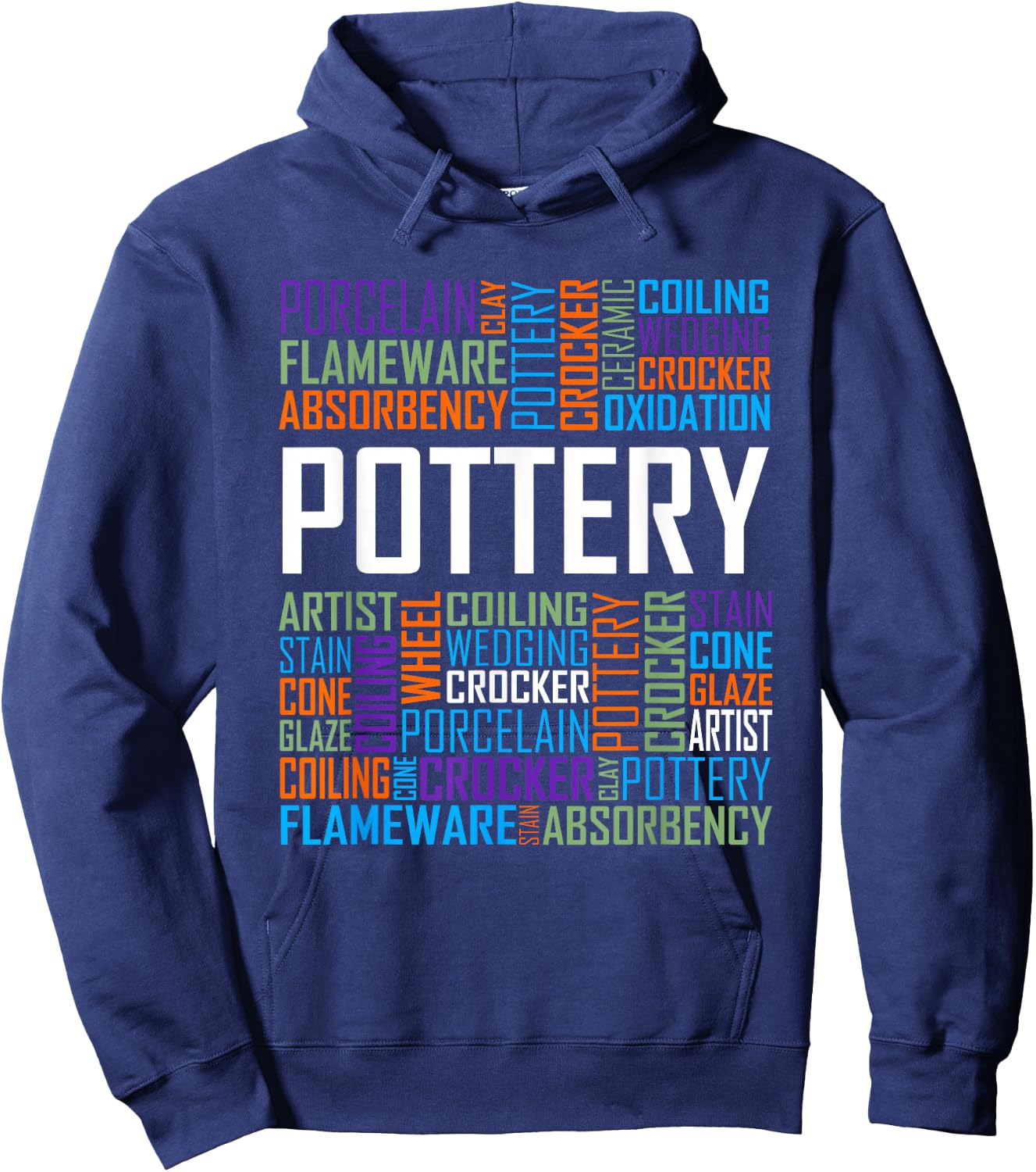 Proud Clay Pottery Heart for Ceramic Artist Hoodie - Hoodie | Navy