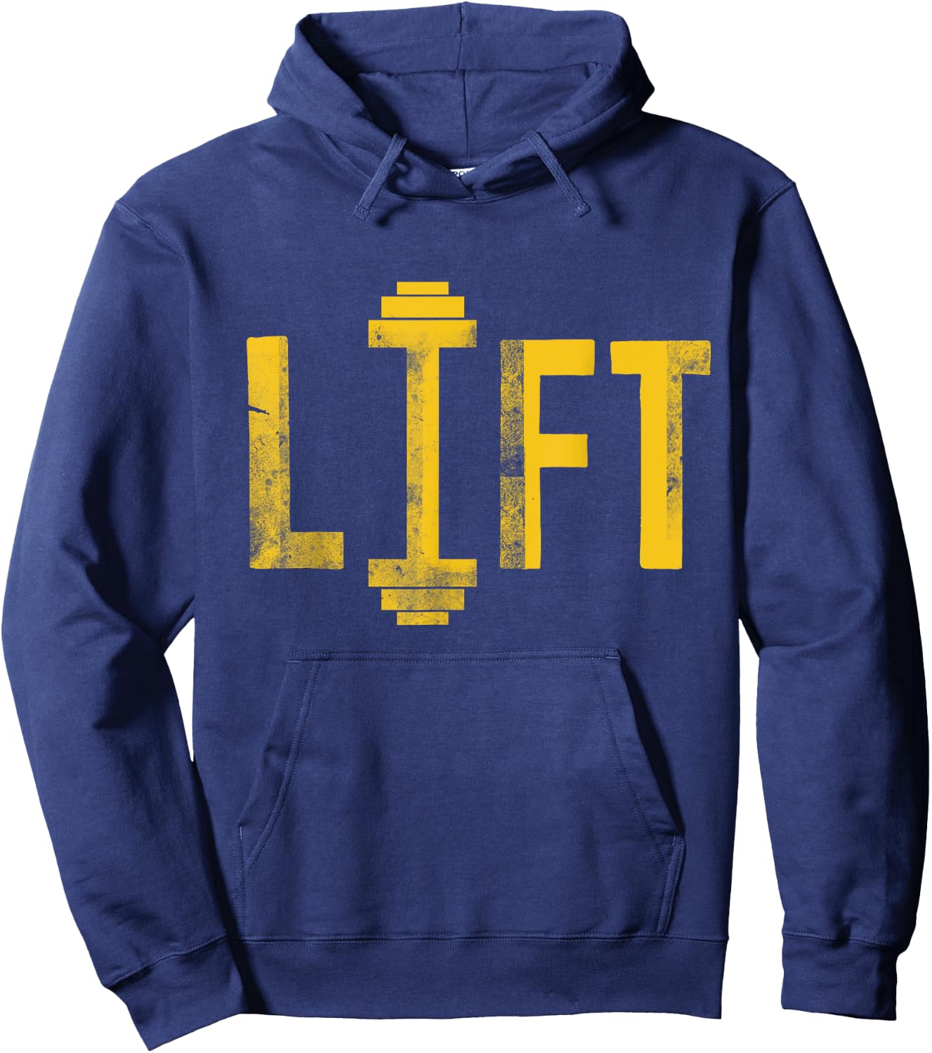 Lift | Cool Motivational Dumbbell Weight Lifting Gym Hoodie - Hoodie | Navy