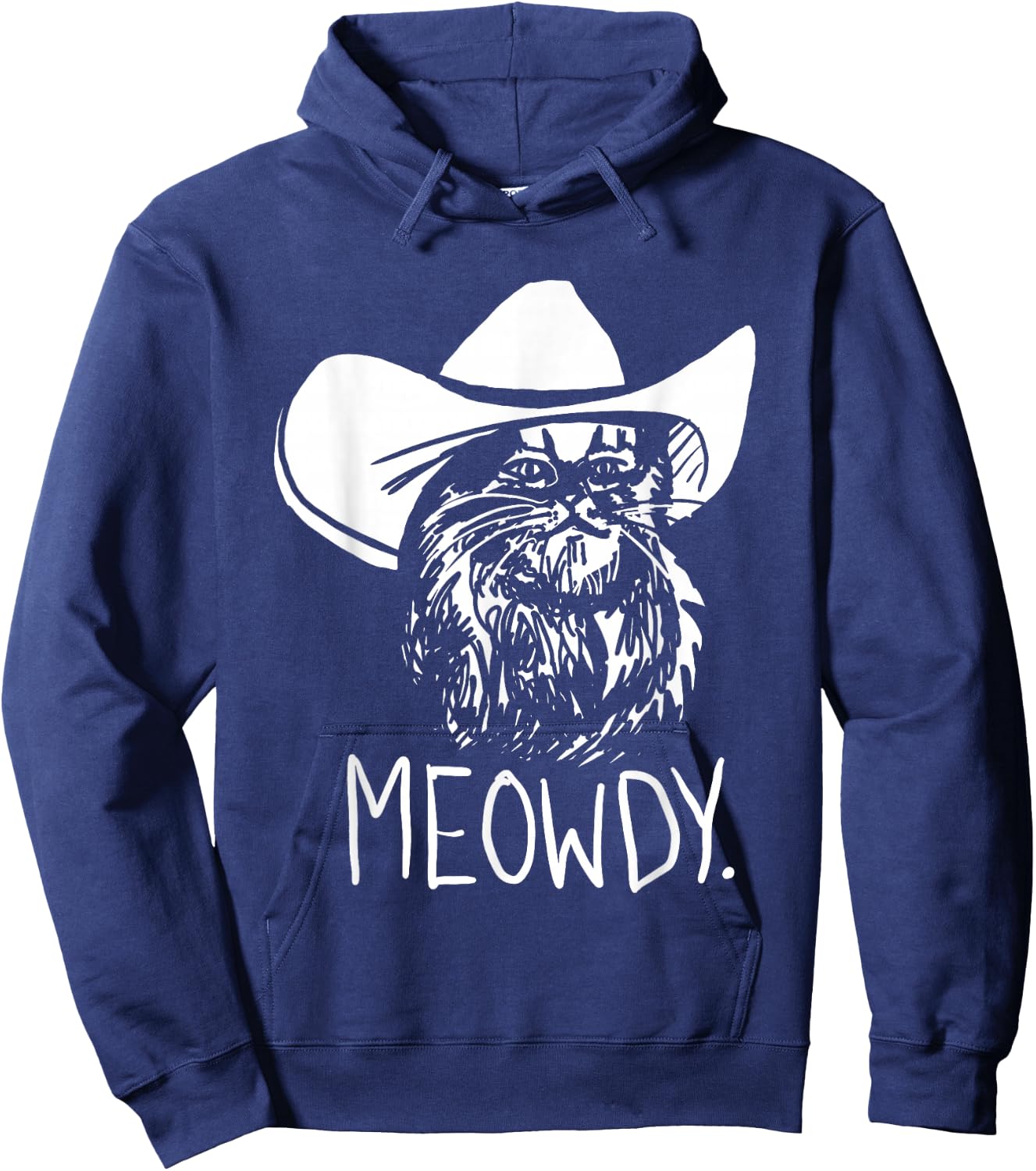 Meowdy Texas Cat Meme Hoodie - Hoodie | Navy