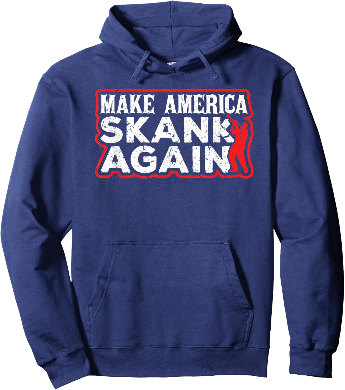 Make America Skank Again Cool Horn Brass Ska Music Hoodie - Hoodie | Navy