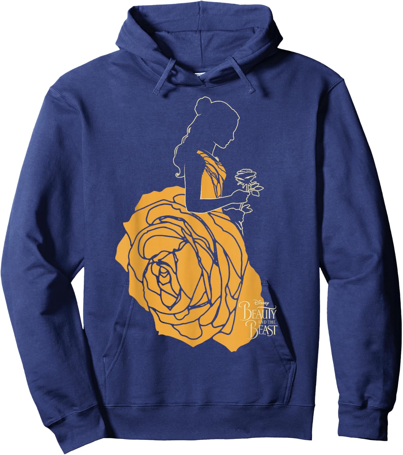 Disney Beauty & The Beast Belle A Rose Dress Graphic Hoodie - Hoodie | Navy