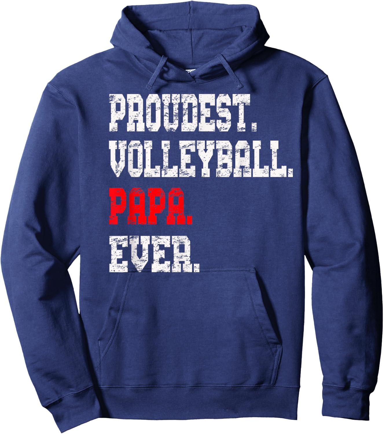 Custom Volleyball Papa , Best Papa Ever Gift Hoodie - Hoodie | Navy
