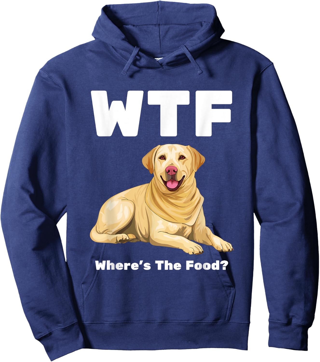 WTF - Where's The Food? Labrador Dog Hoodie - Hoodie | Navy
