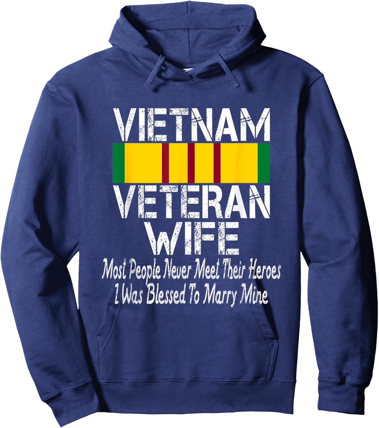 Vietnam Veteran Wife Gift Hoodie - Hoodie | Navy