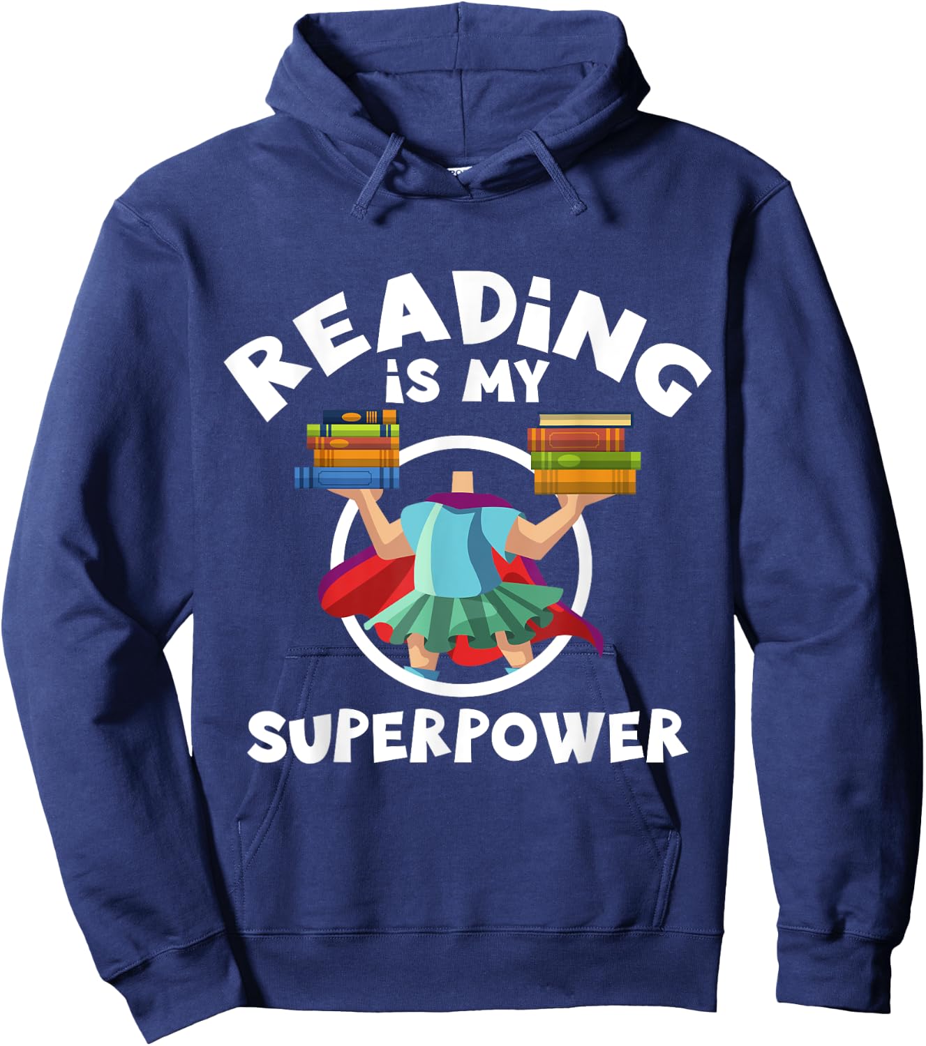 Reading Is My Superpower Shirt, Book , Book Lovers Hoodie - Hoodie | Navy