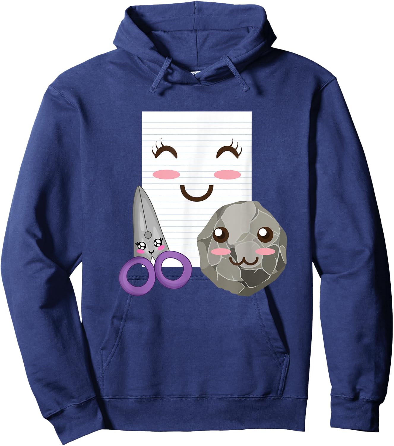 Rock Paper Scissors Shirt Funny Group Halloween Costumes Hoodie - Hoodie | Navy