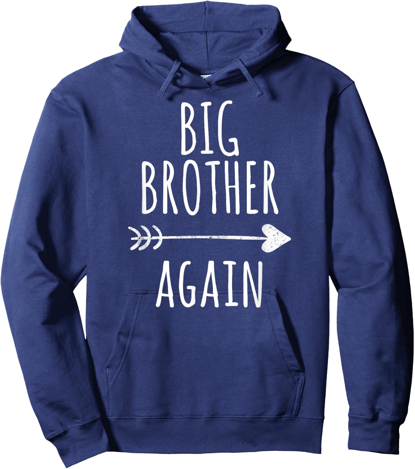Big Brother Again Shirt for Boys with Arrow and Heart Hoodie - Hoodie | Navy