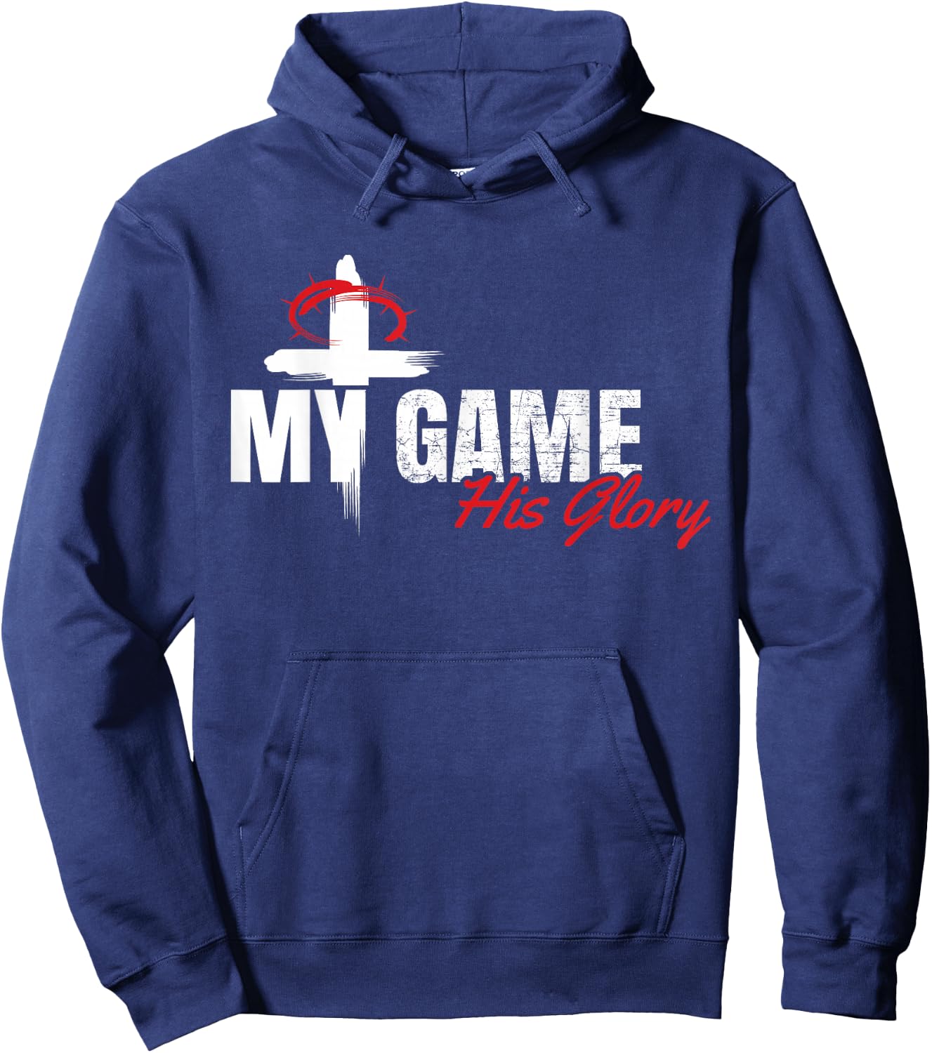 My Game His Glory Jesus Christian Athlete Gift Hoodie - Hoodie | Navy