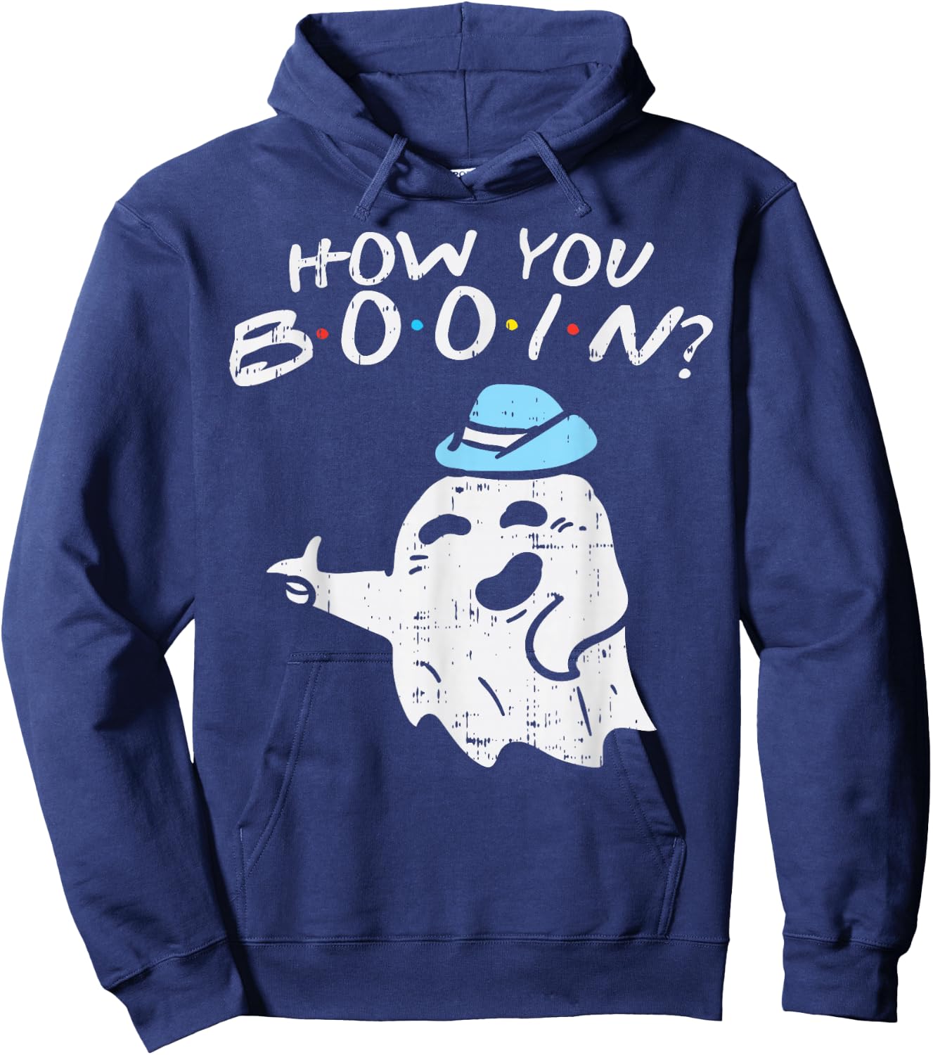 How You Booin Ghost Hat Pun Funny Halloween Costume Gift Hoodie - Hoodie | Navy