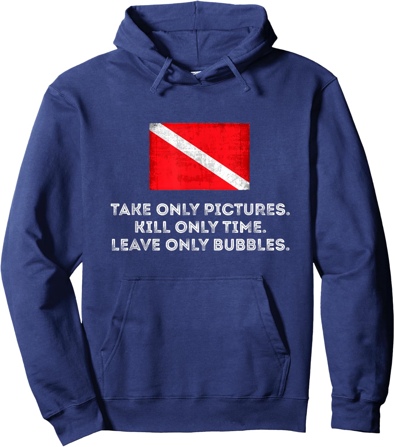 Scuba Diving - Take Pictures, Kill Time, Leave Bubble Hoodie - Hoodie | Navy