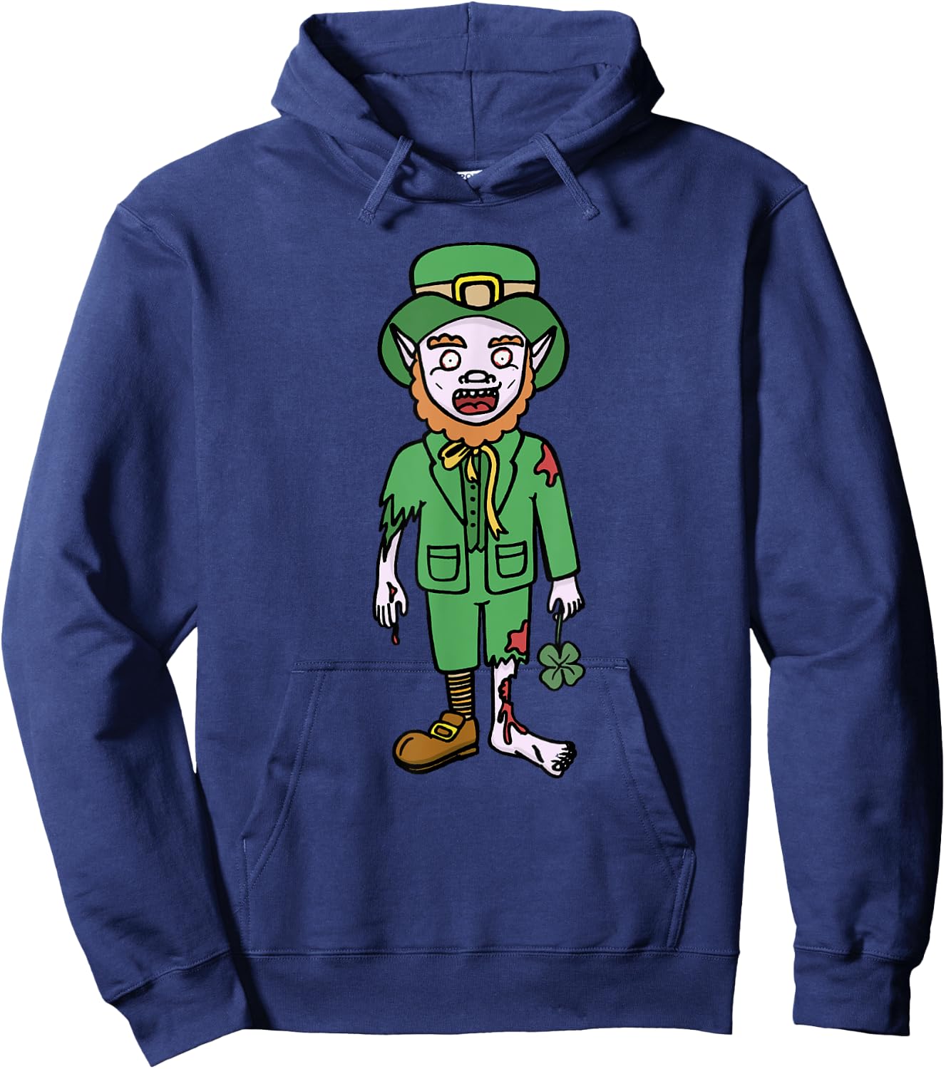 Zombie Shirt Leprechaun Halloween Costume Dead Scary Gifts Hoodie - Hoodie | Navy
