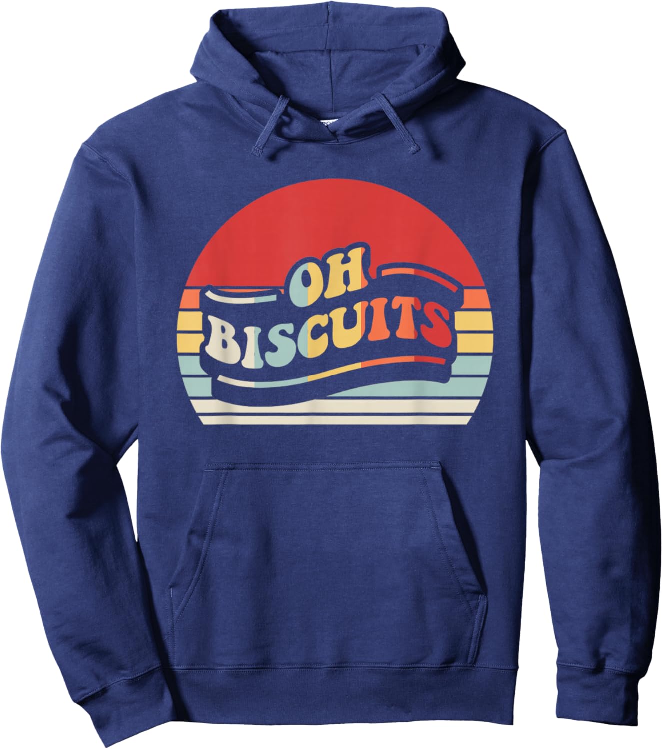 Oh Biscuits Nostalgic Retro Humor Design Hoodie - Hoodie | Navy