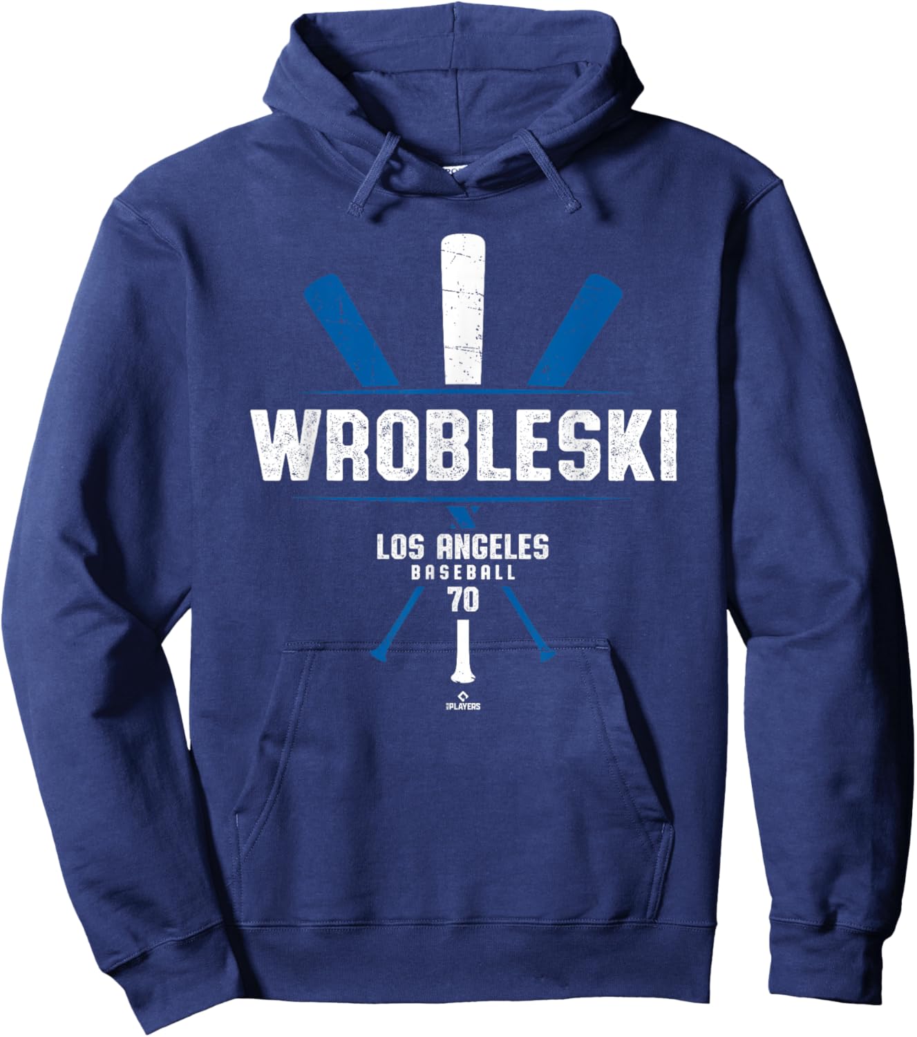 Vintage Baseball Bat Gameday Justin Wrobleski Los Angeles Hoodie - Hoodie | Navy