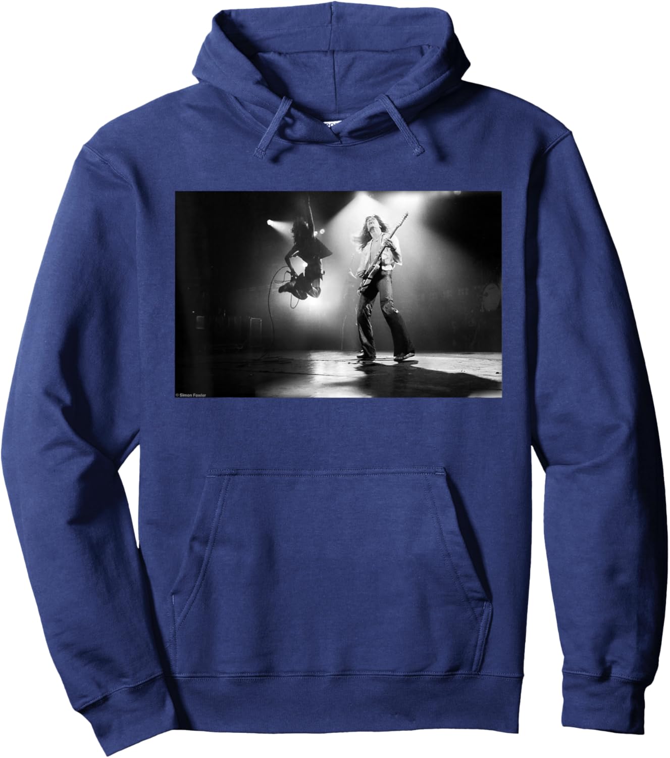 Eddie Van Halen Jump Live Rainbow Theatre by Simon Fowler Hoodie - Hoodie | Navy