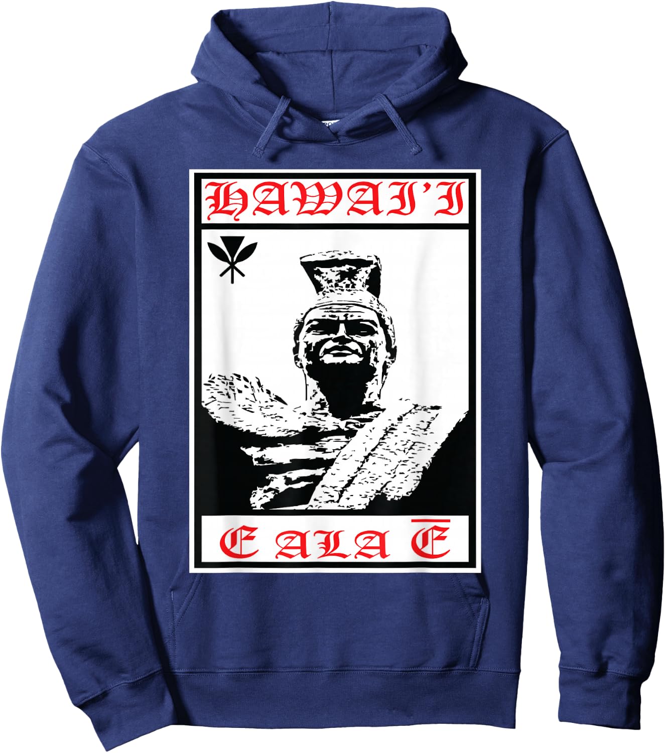 Hawaiian Islands King Kamehameha Hawaii Tribal Hoodie - Hoodie | Navy