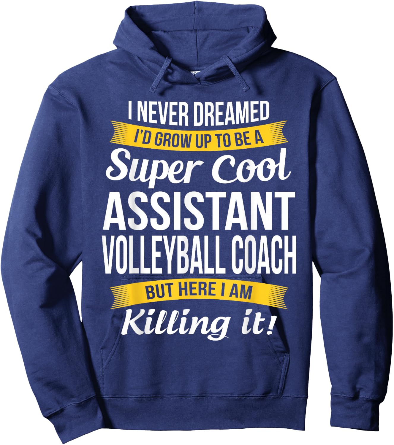 Assistant Volleyball Coach Funny Gift Appreciation Hoodie - Hoodie | Navy