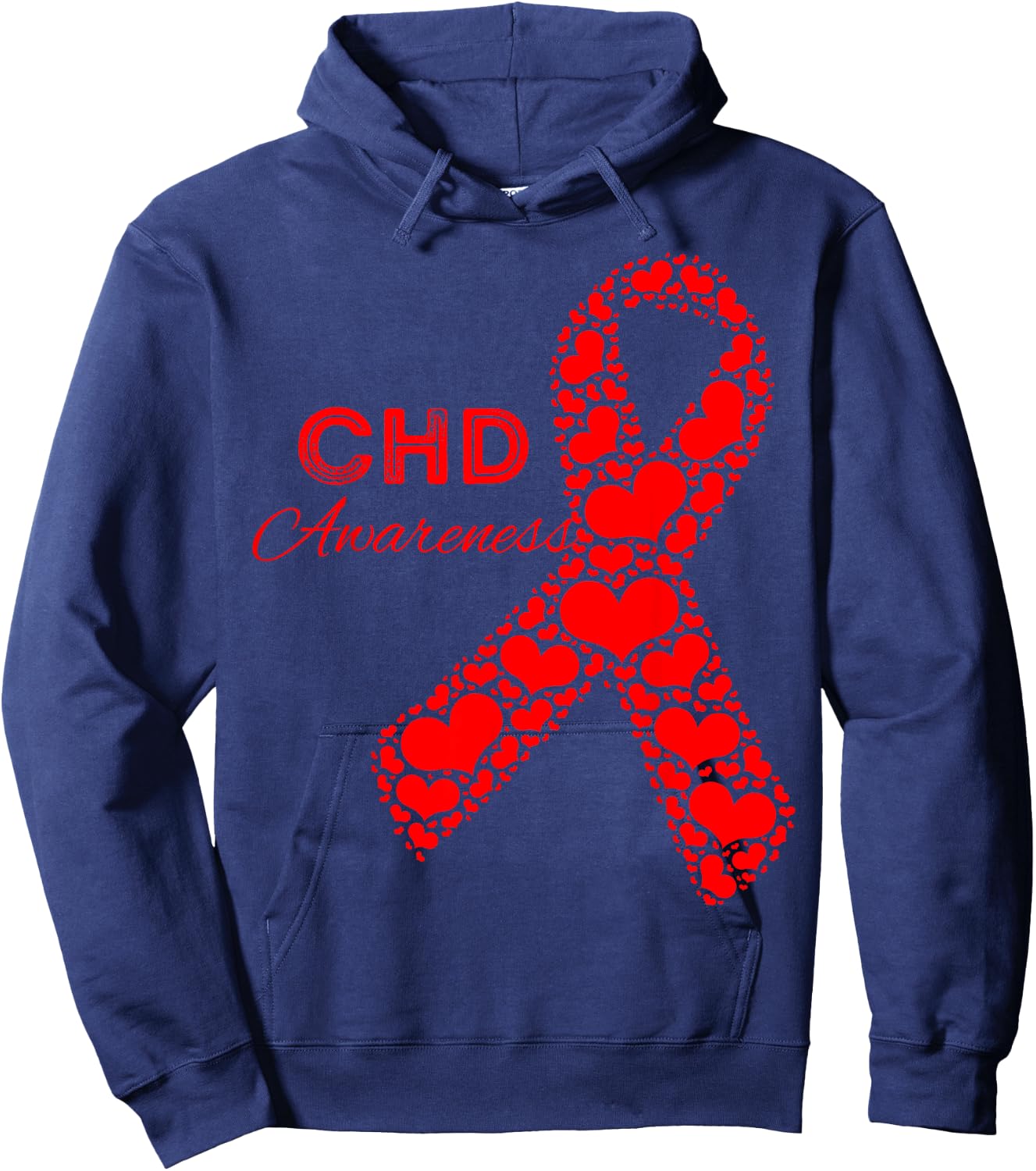CHD Awareness Shirt congenital heart defect awareness Hoodie - Hoodie | Navy