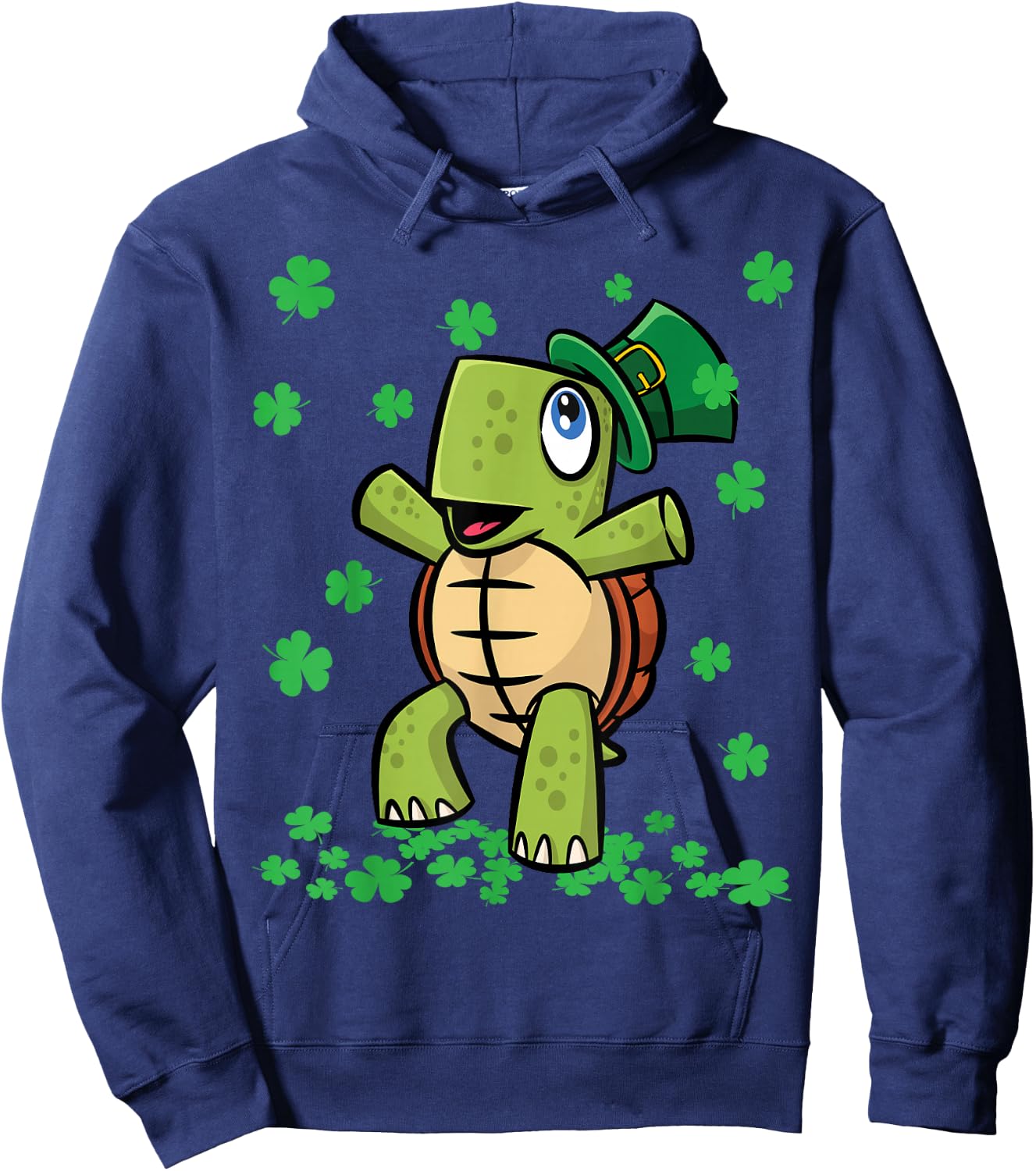 St Patricks Day Irish American Adorable Love Turtle Hoodie - Hoodie | Navy