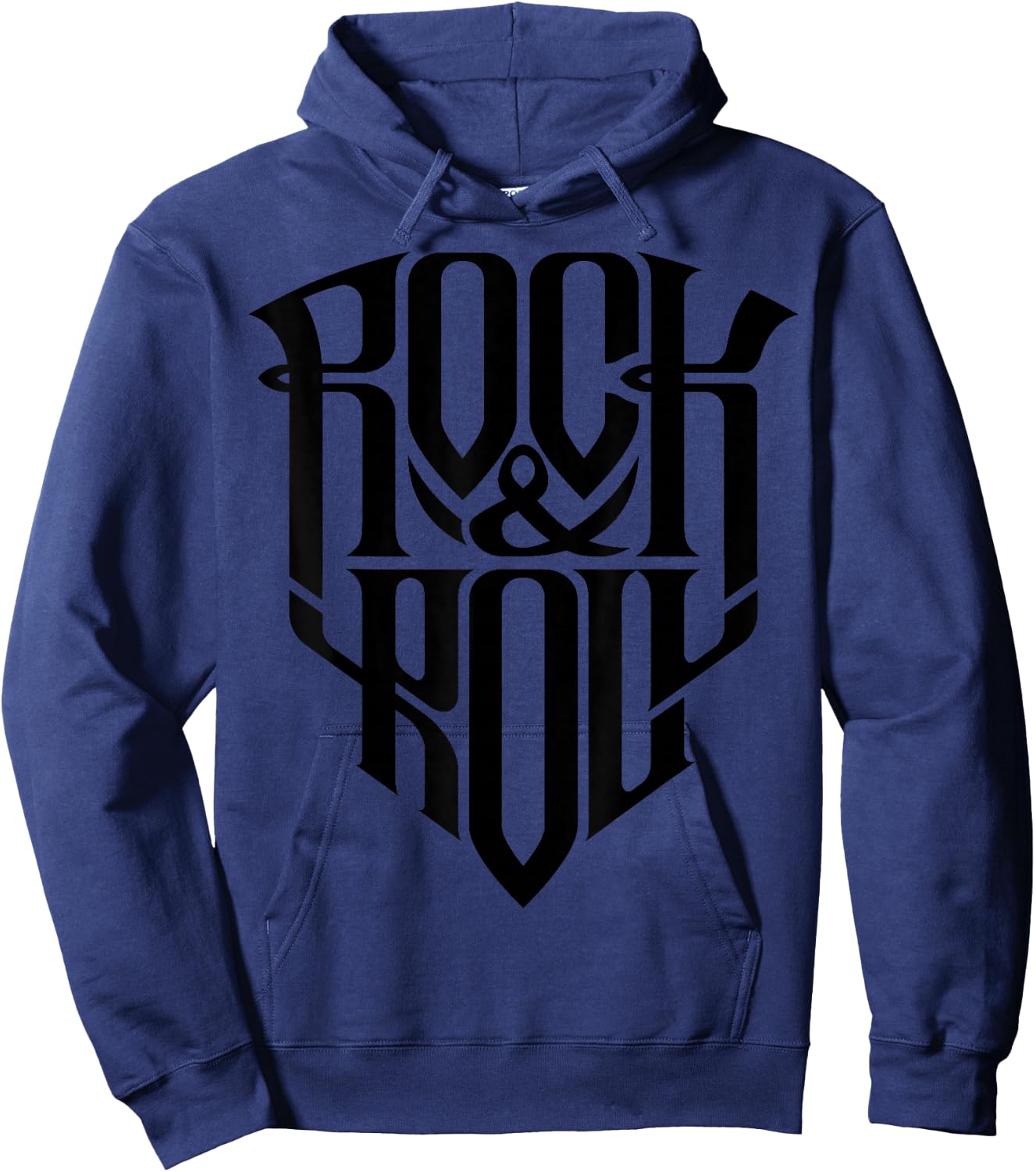I Love Rock & Roll, Cool Rock & Roll Fashion Graphic Design Hoodie - Hoodie | Navy