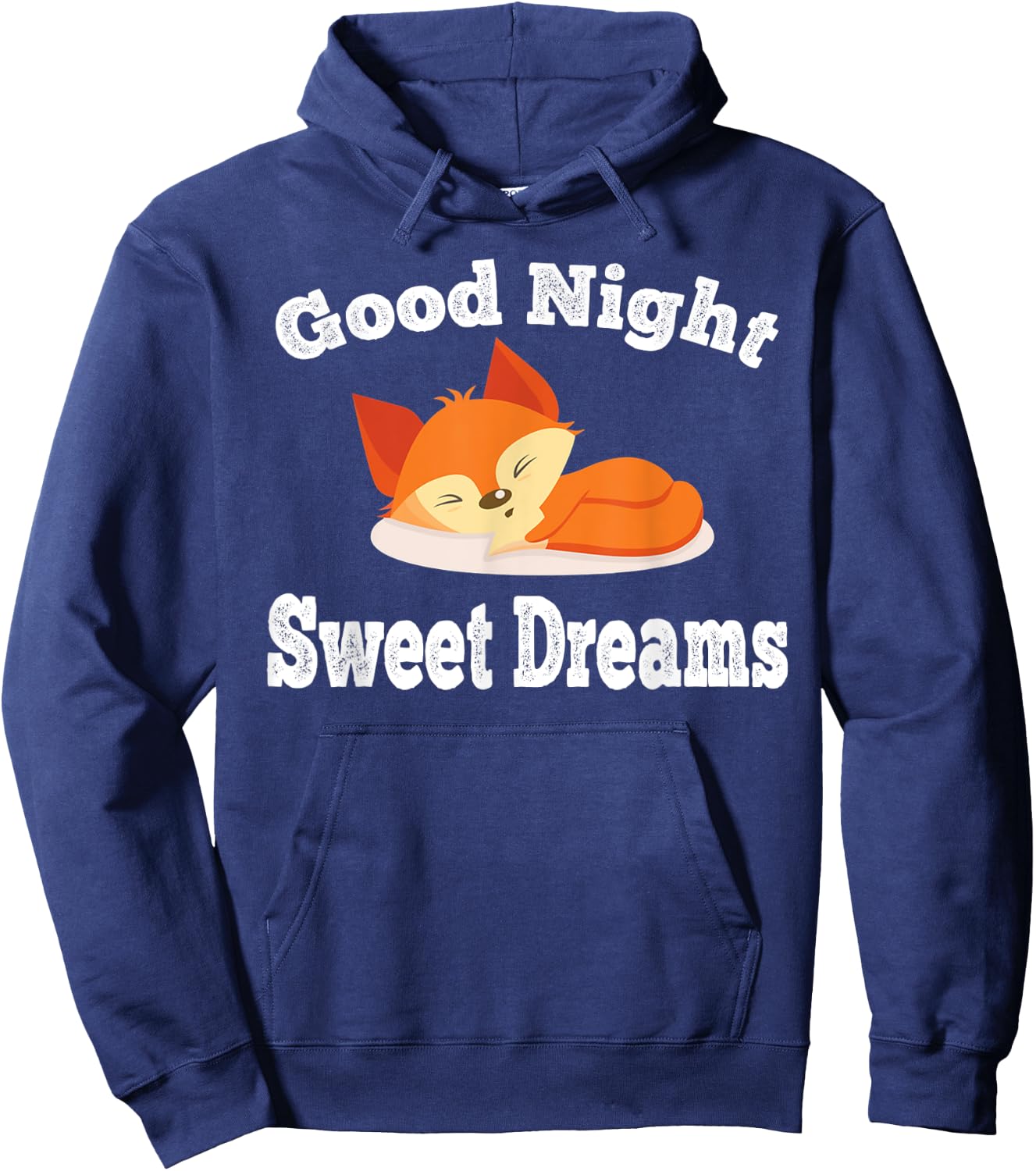 Fox Sleep Shirt Distressed Sleep Pajamas Nightshirt Hoodie - Hoodie | Navy