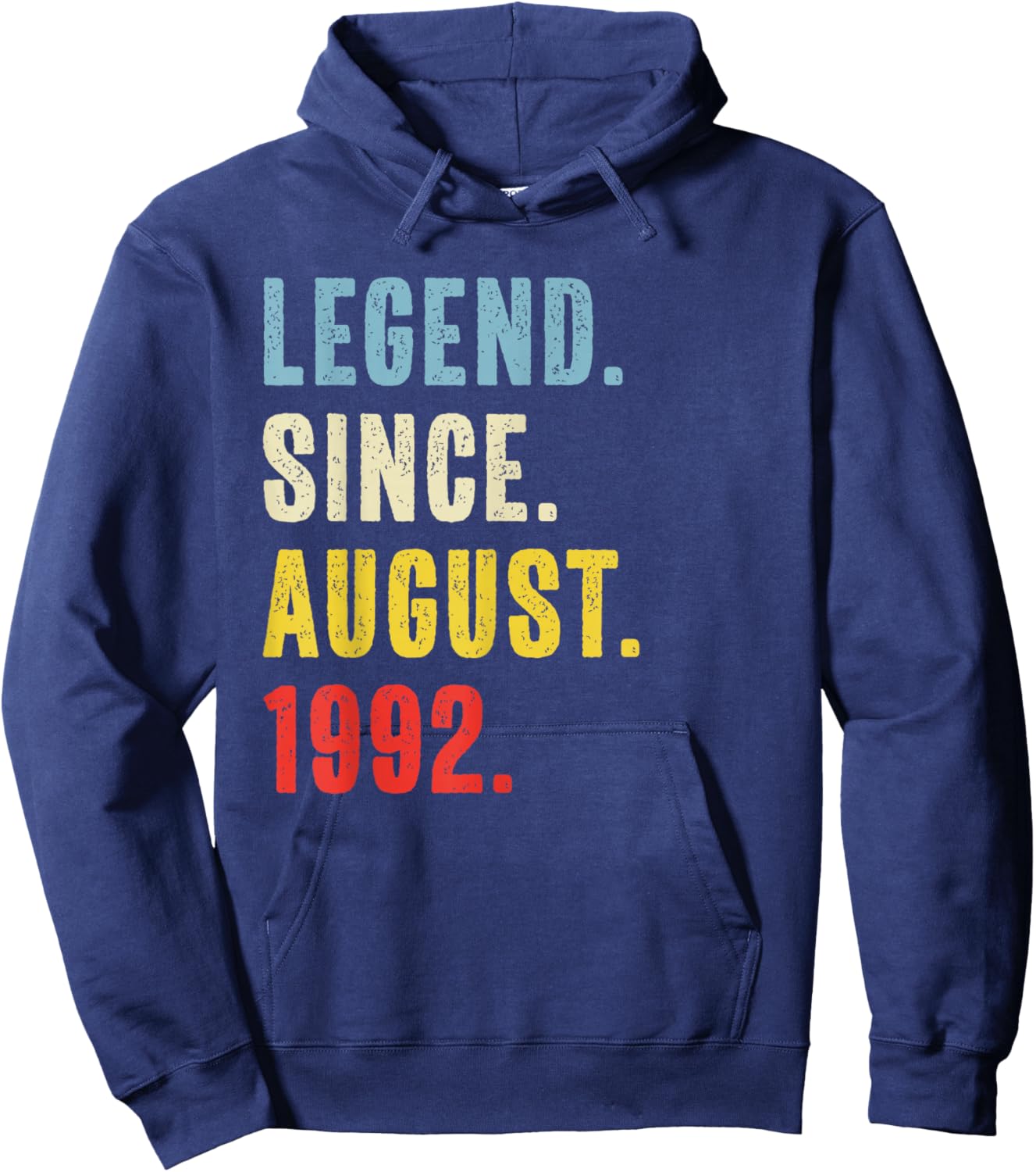 34 Year Old Legend Since August 1992 Retro 34th Birthday Hoodie - Hoodie | Navy